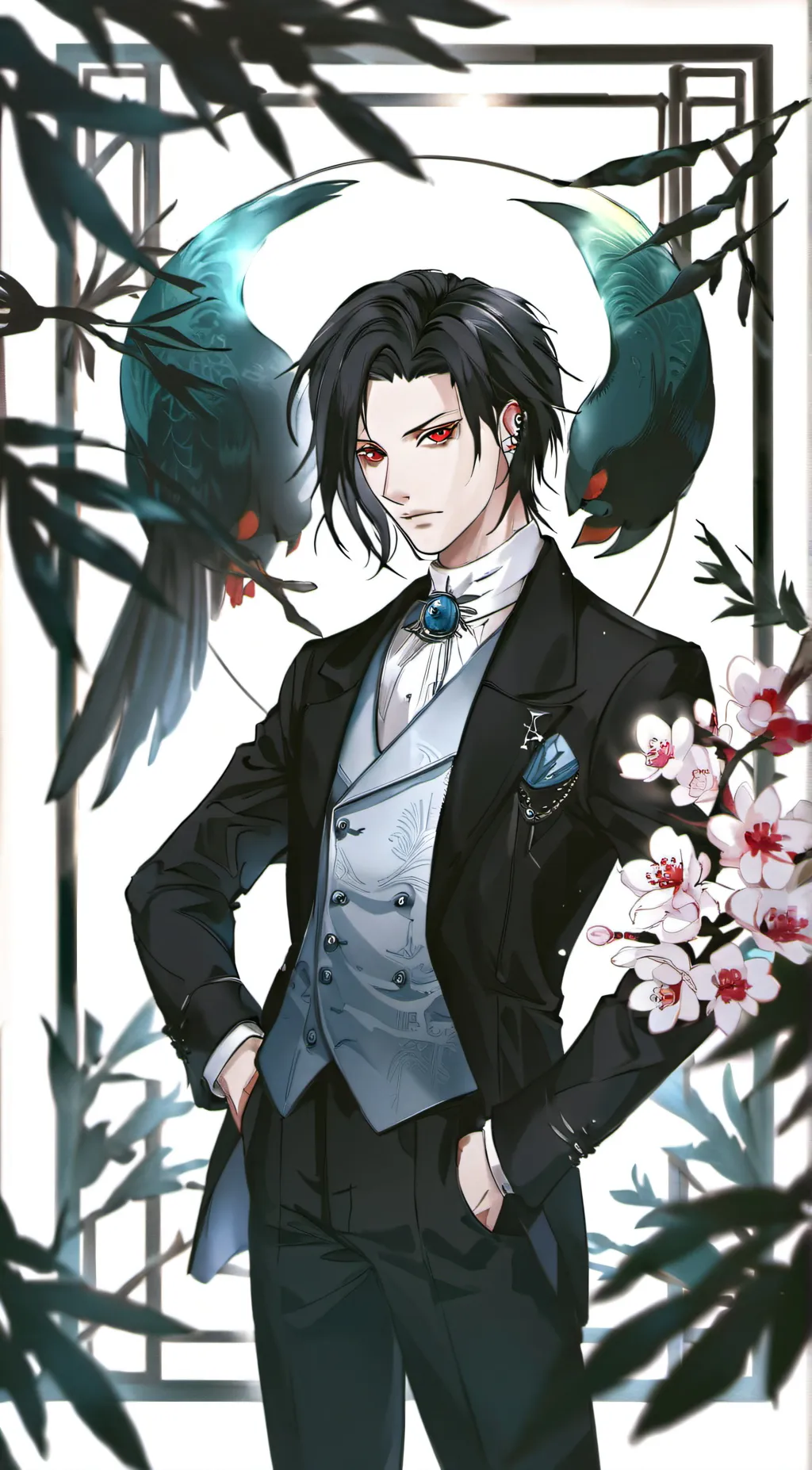ai character: Sebastian. background