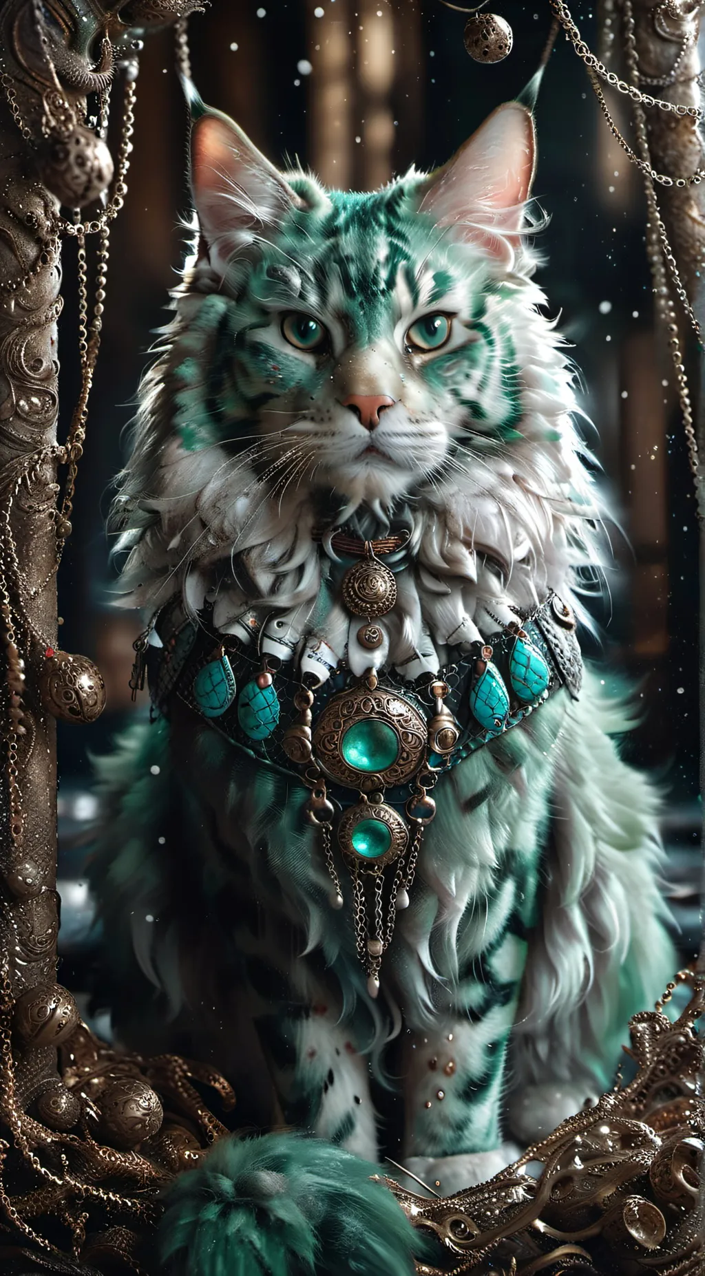 ai character: Lilly lime kitty background