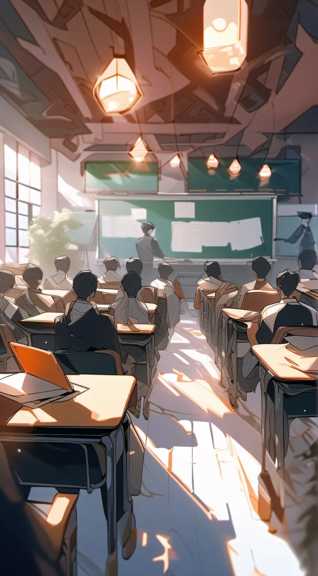 ai character: High School Hero background