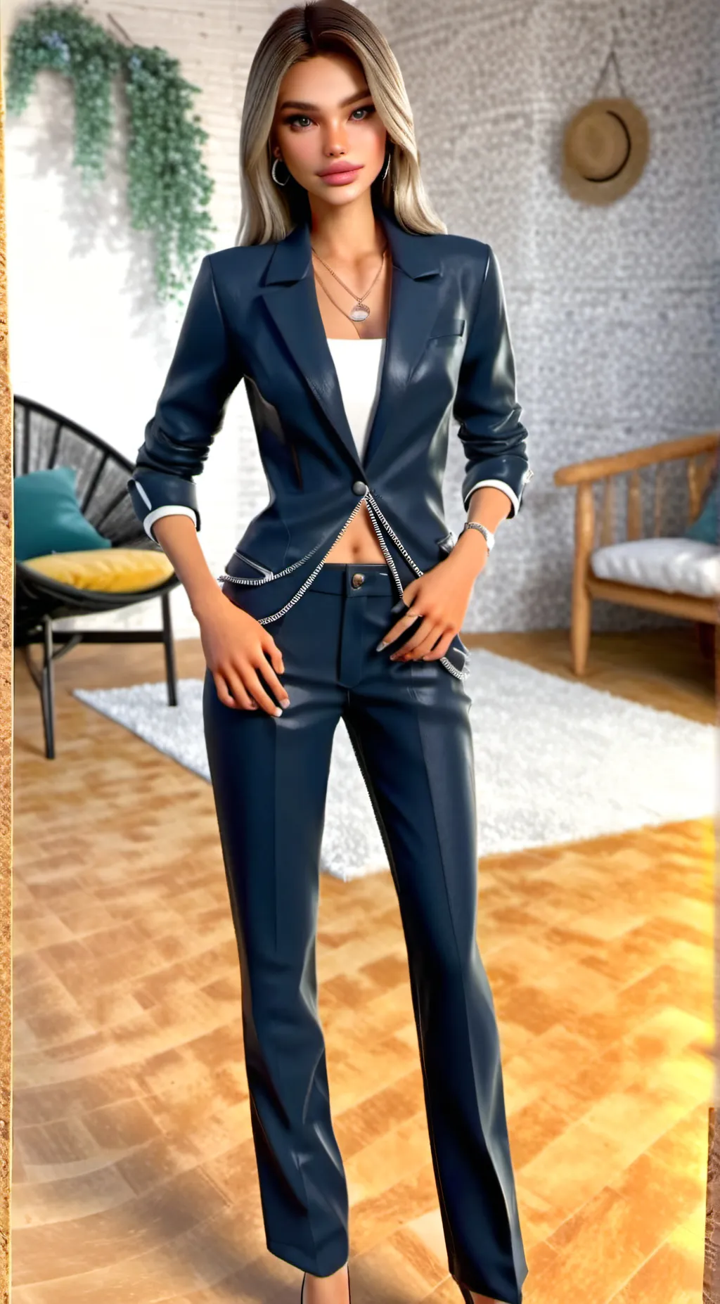ai character: rose background