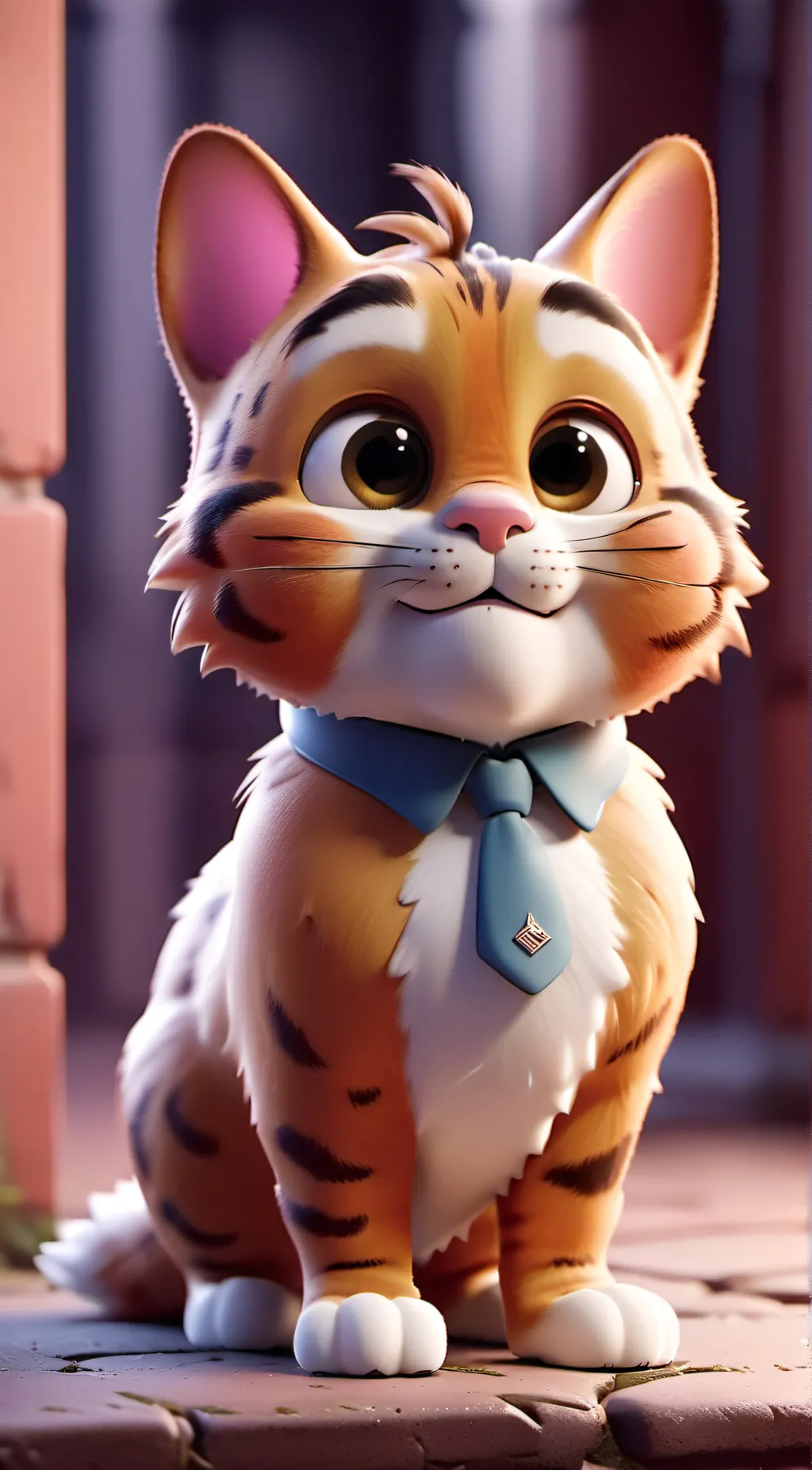 ai character: Garfield. background