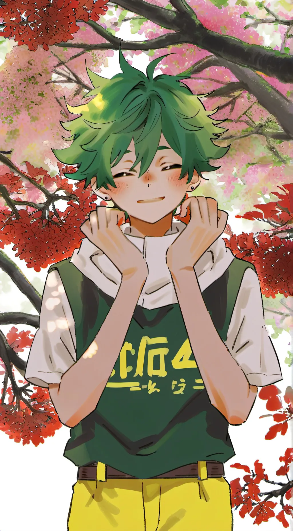 ai character: Izuku midoriya background