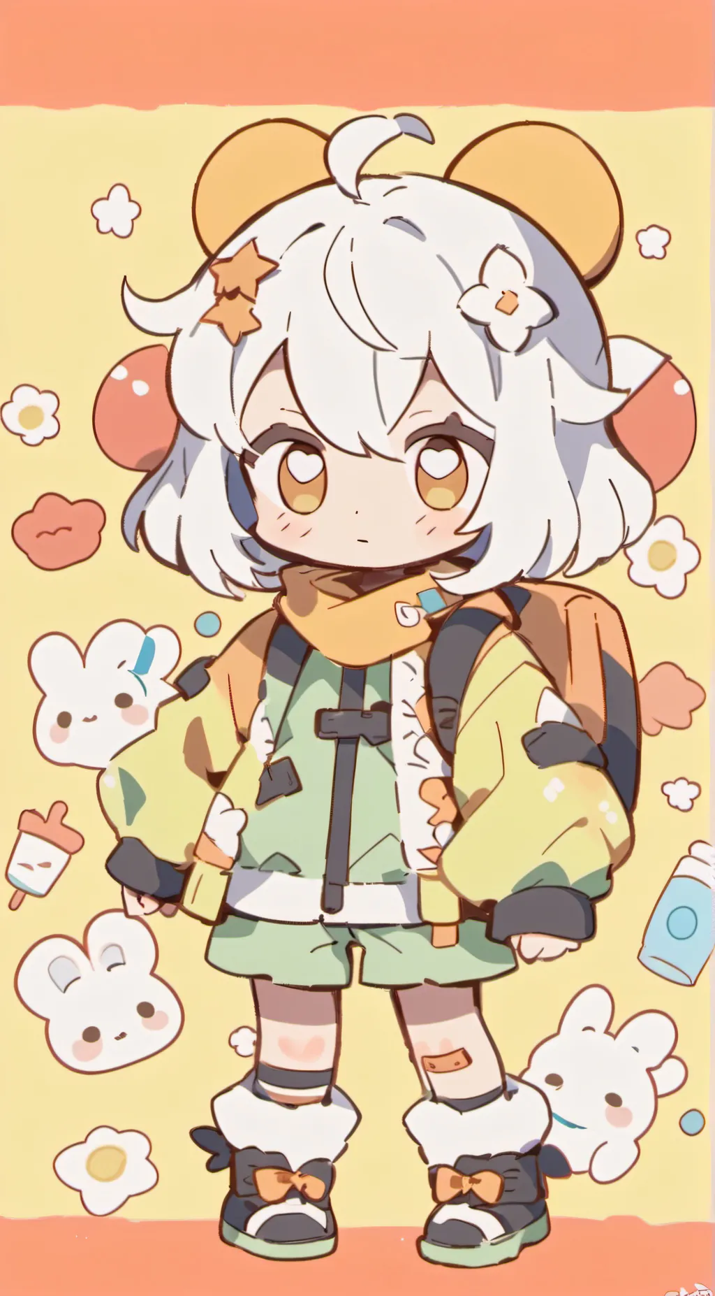 ai character: Chibi you (me)  background