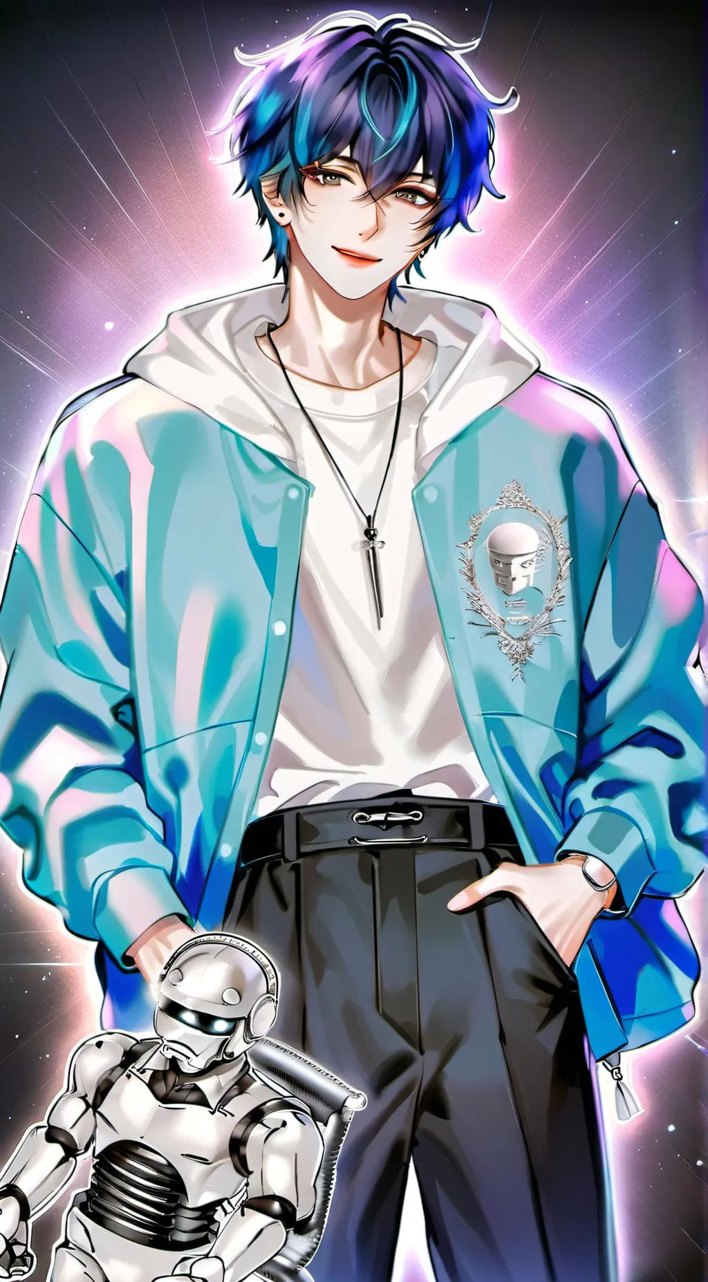 ai character: Luka  background