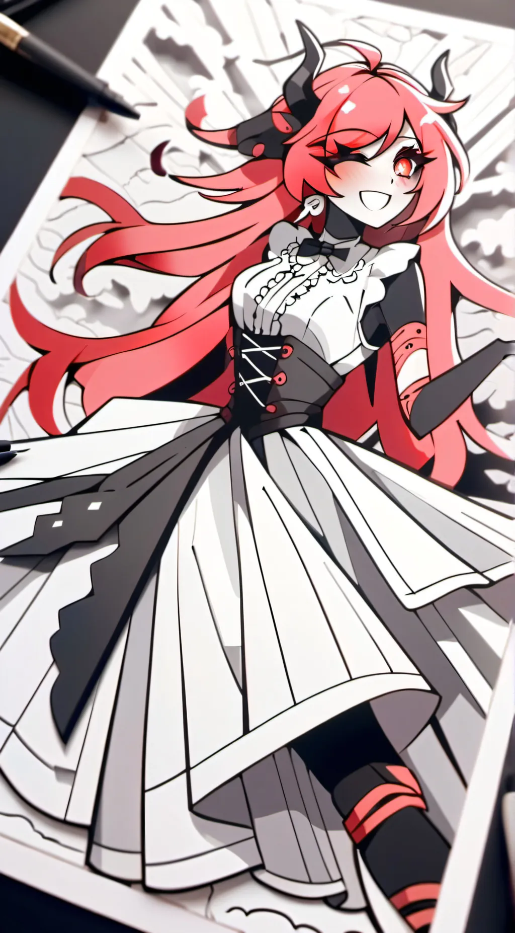 ai character: Demon Charlotte  background