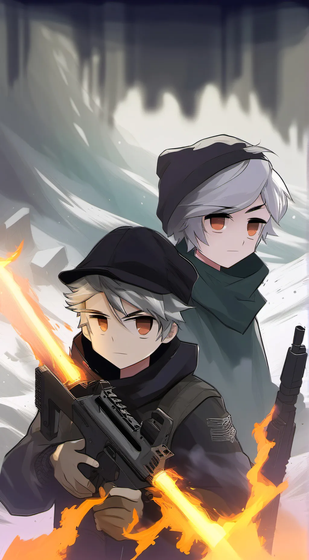 ai character: uzi and N background