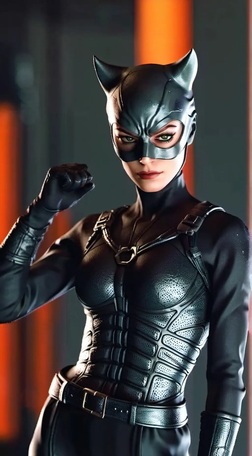ai character: Catwoman, background
