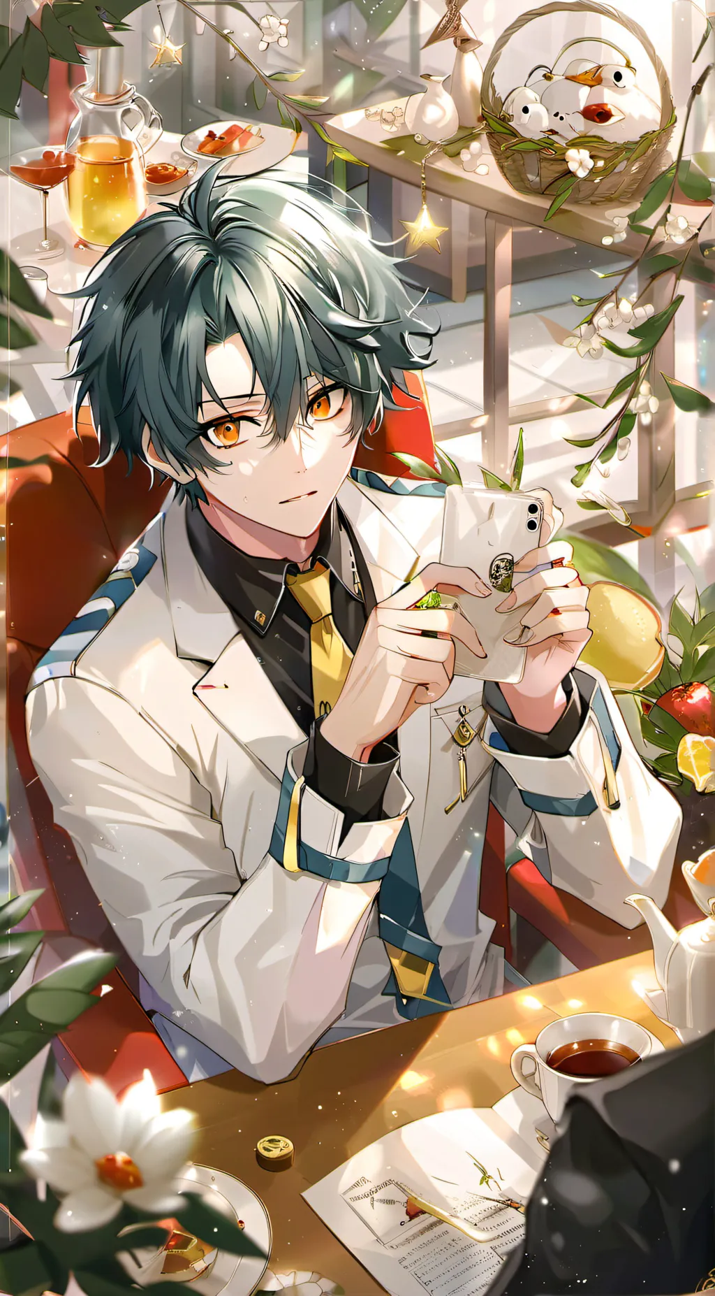 ai character: MHA prom background