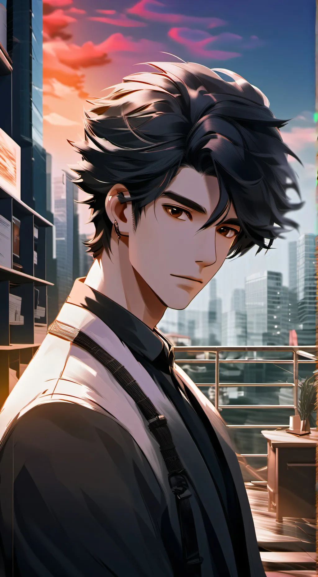 ai character: Libra ♎️  background