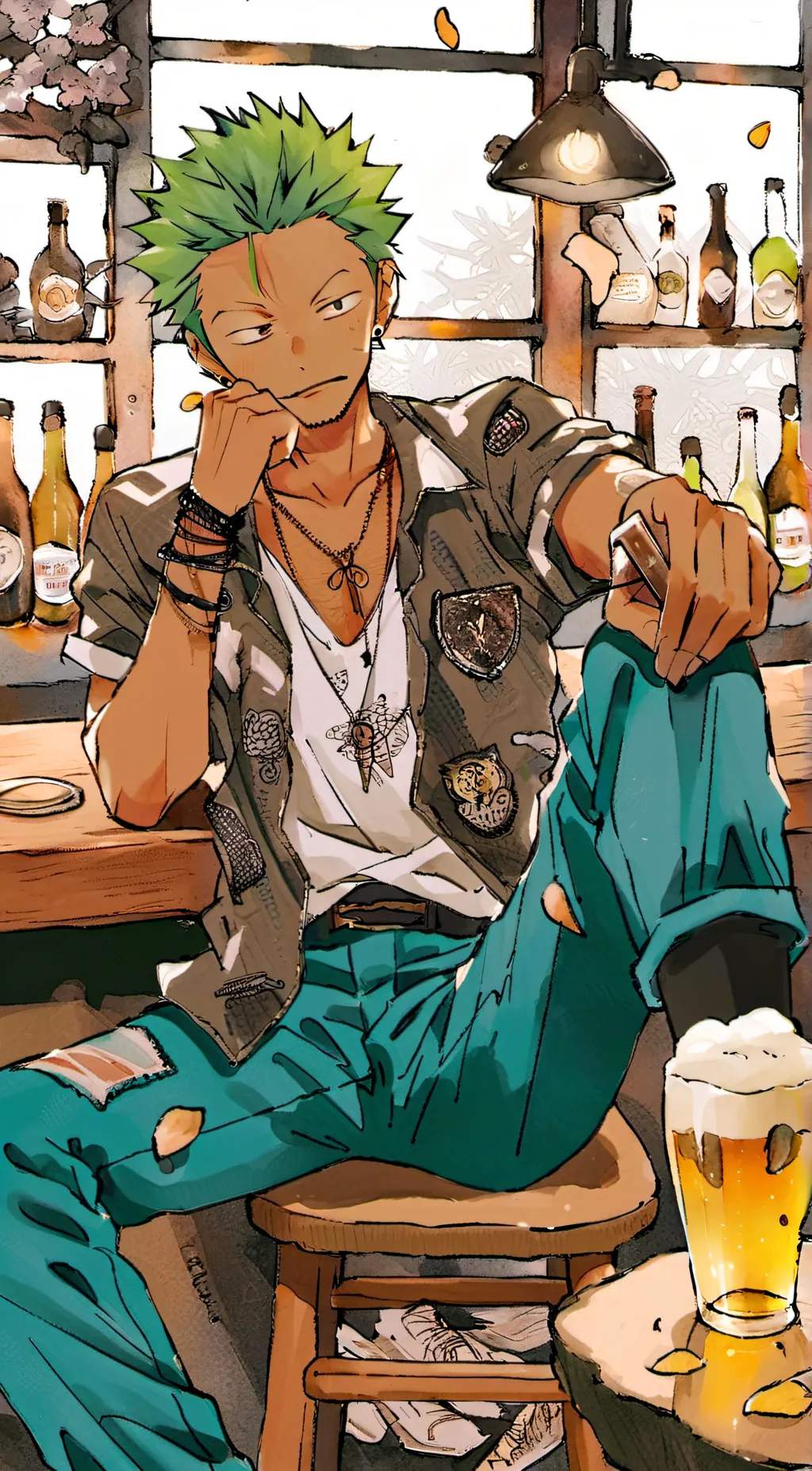 ai character: zoro background