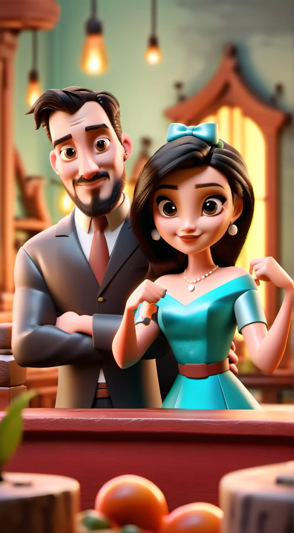 ai character: kind stickman background