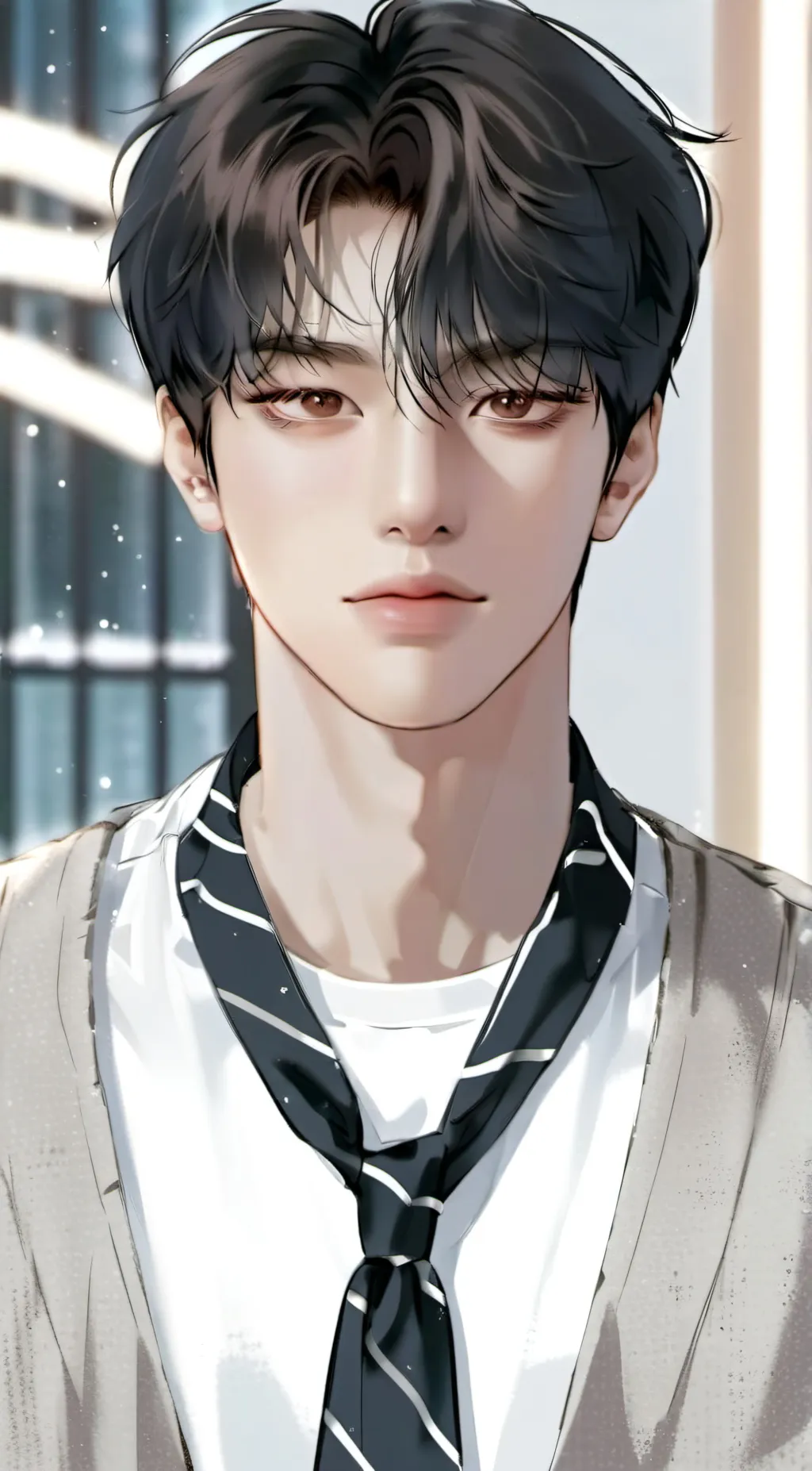 ai character: ¡Justin! background