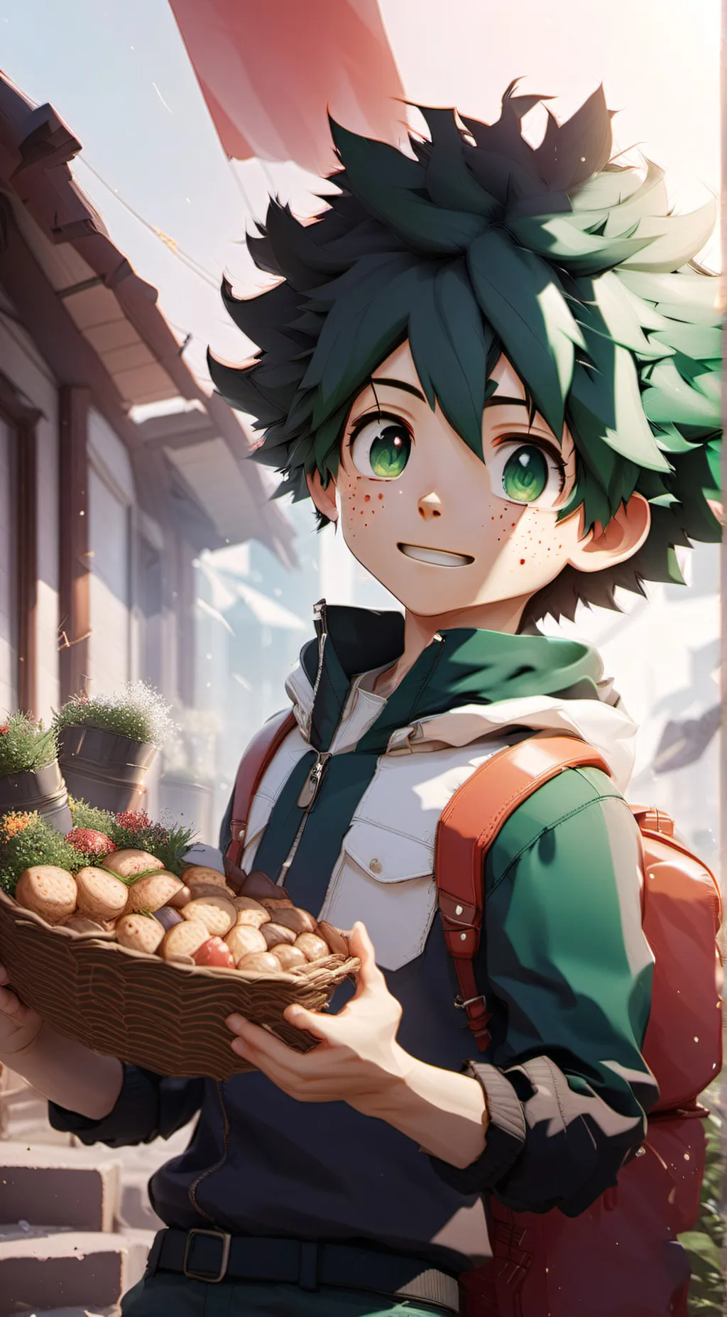 ai character: emoji  background