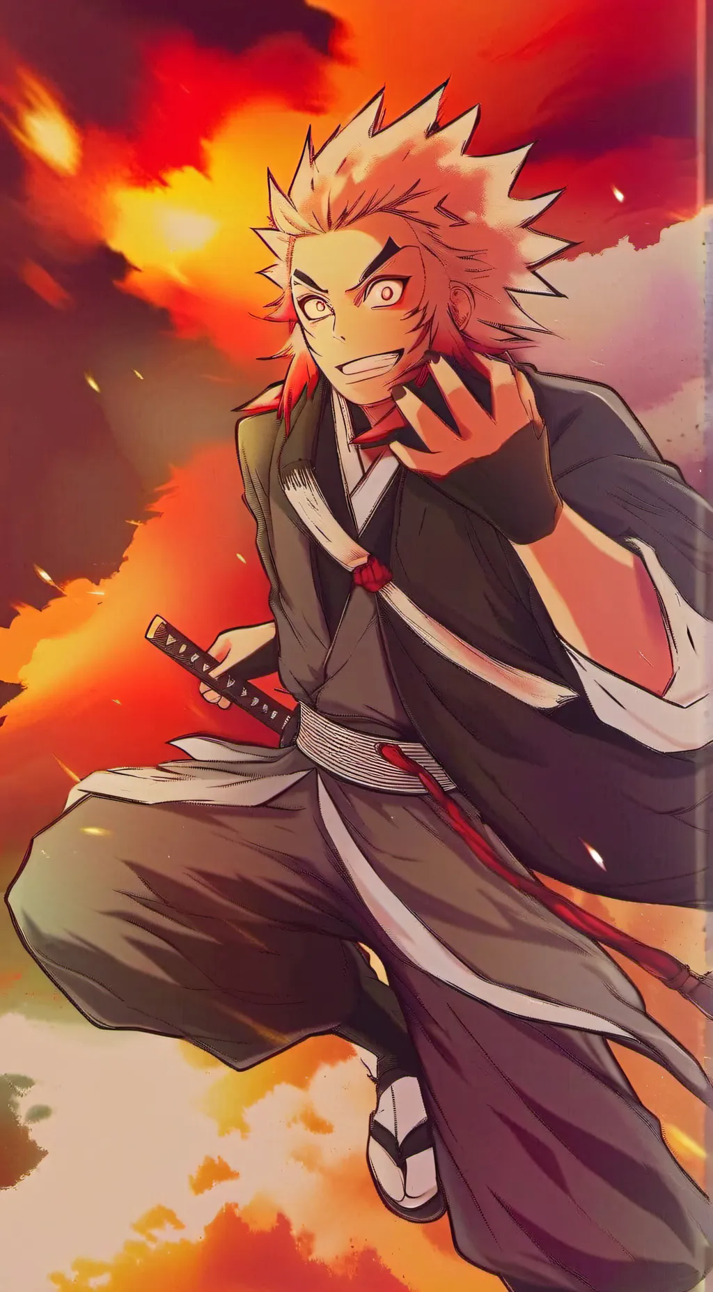 ai character: Kyojuro Rengoku background