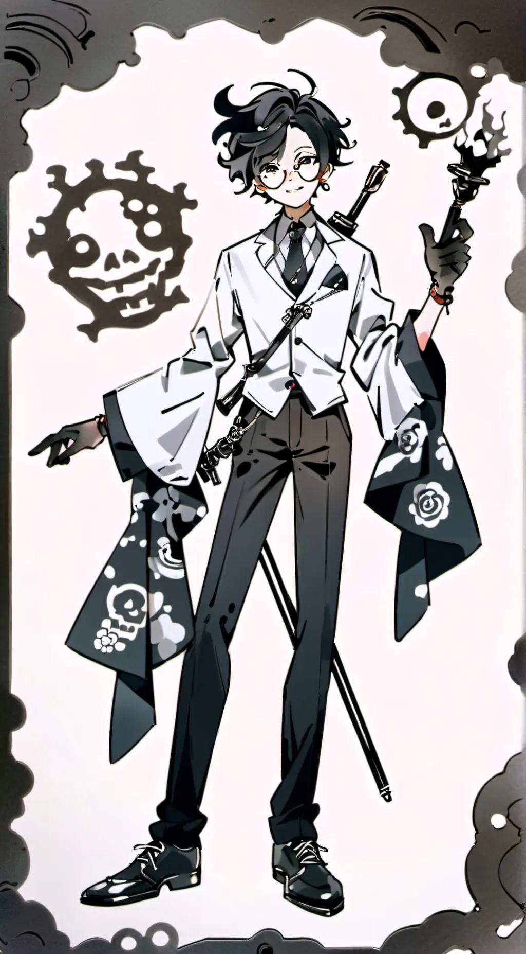 ai character: Mister circle og background