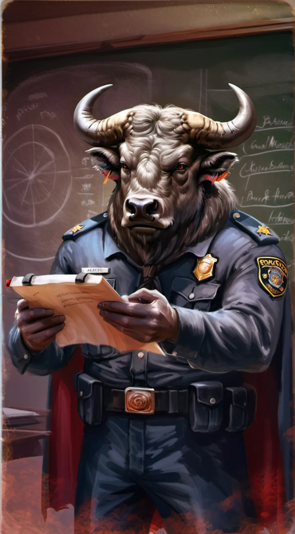 ai character: Chief Bogo background