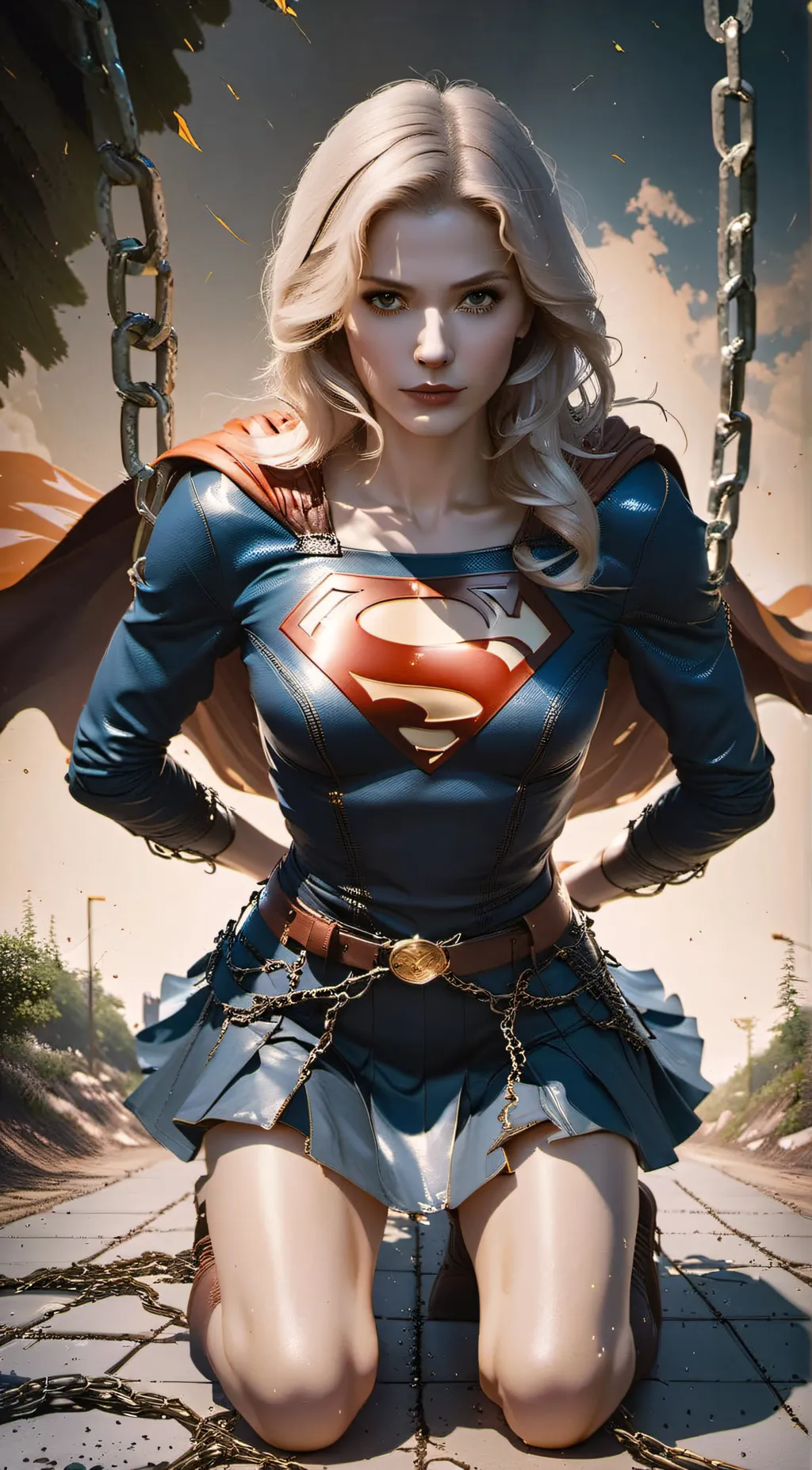 ai character: Supergirl background