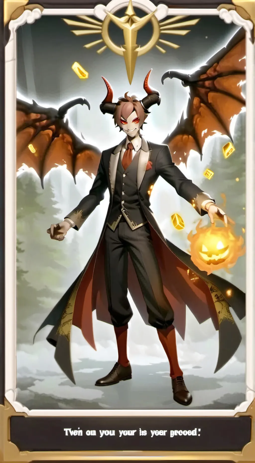 ai character: Alastor x Lucifer  background