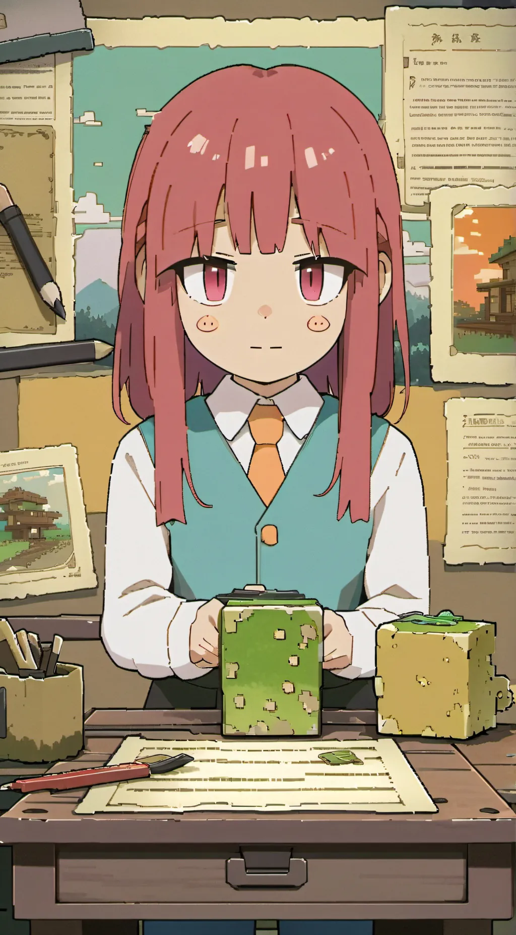 ai character: Minecraft server background