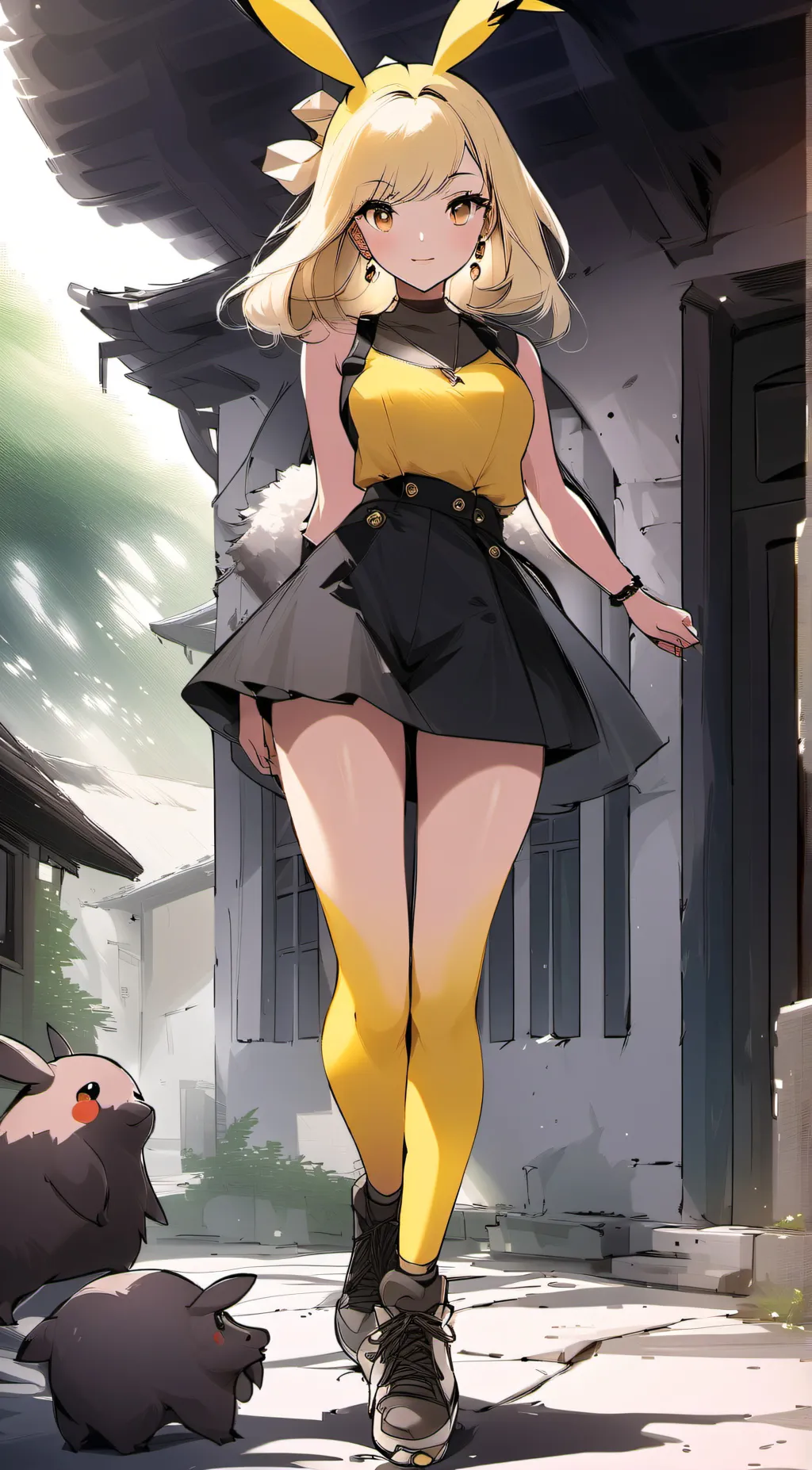 ai character: Pikachu background