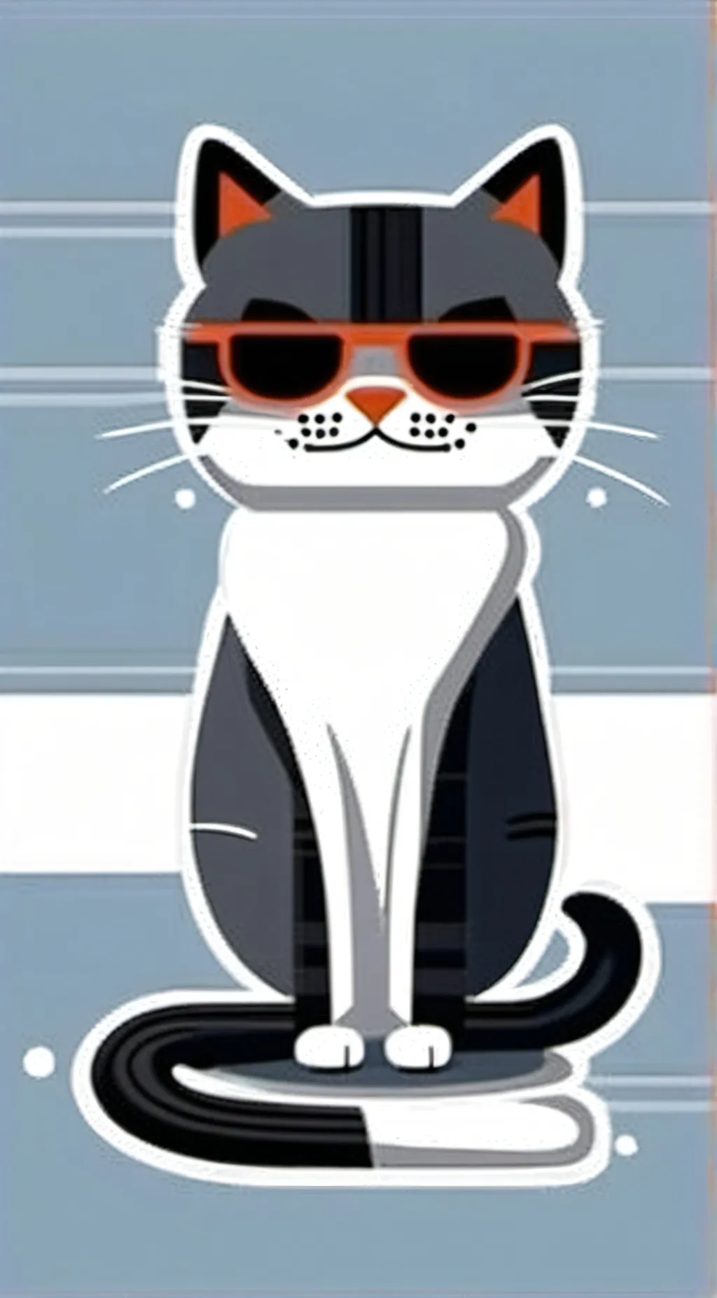 ai character: cool let sim cat background