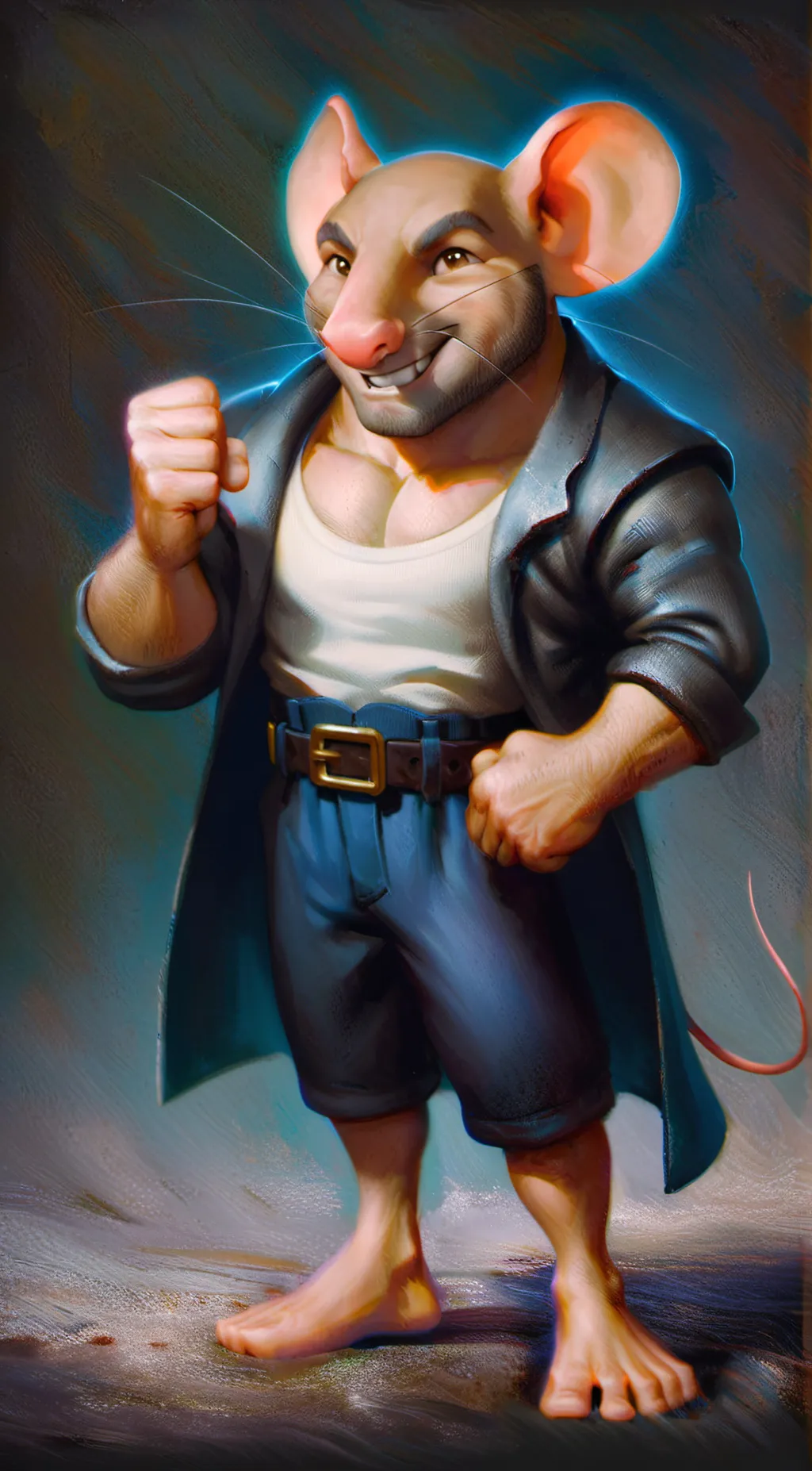 ai character: Jerry mouse  background