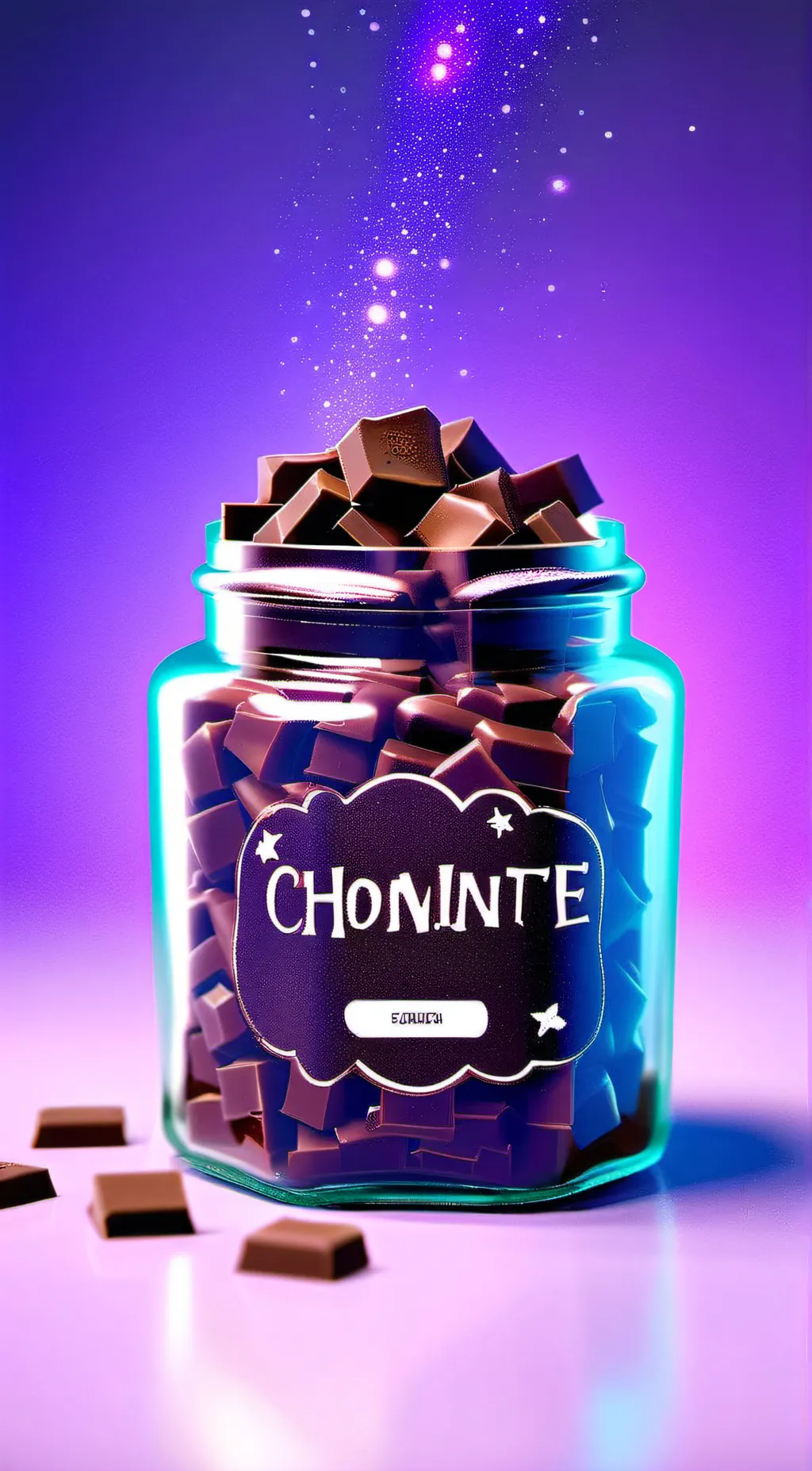 ai character: Infinity chocolate background