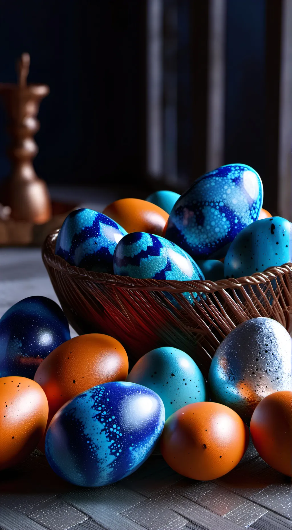 ai character: Easter bunny  background
