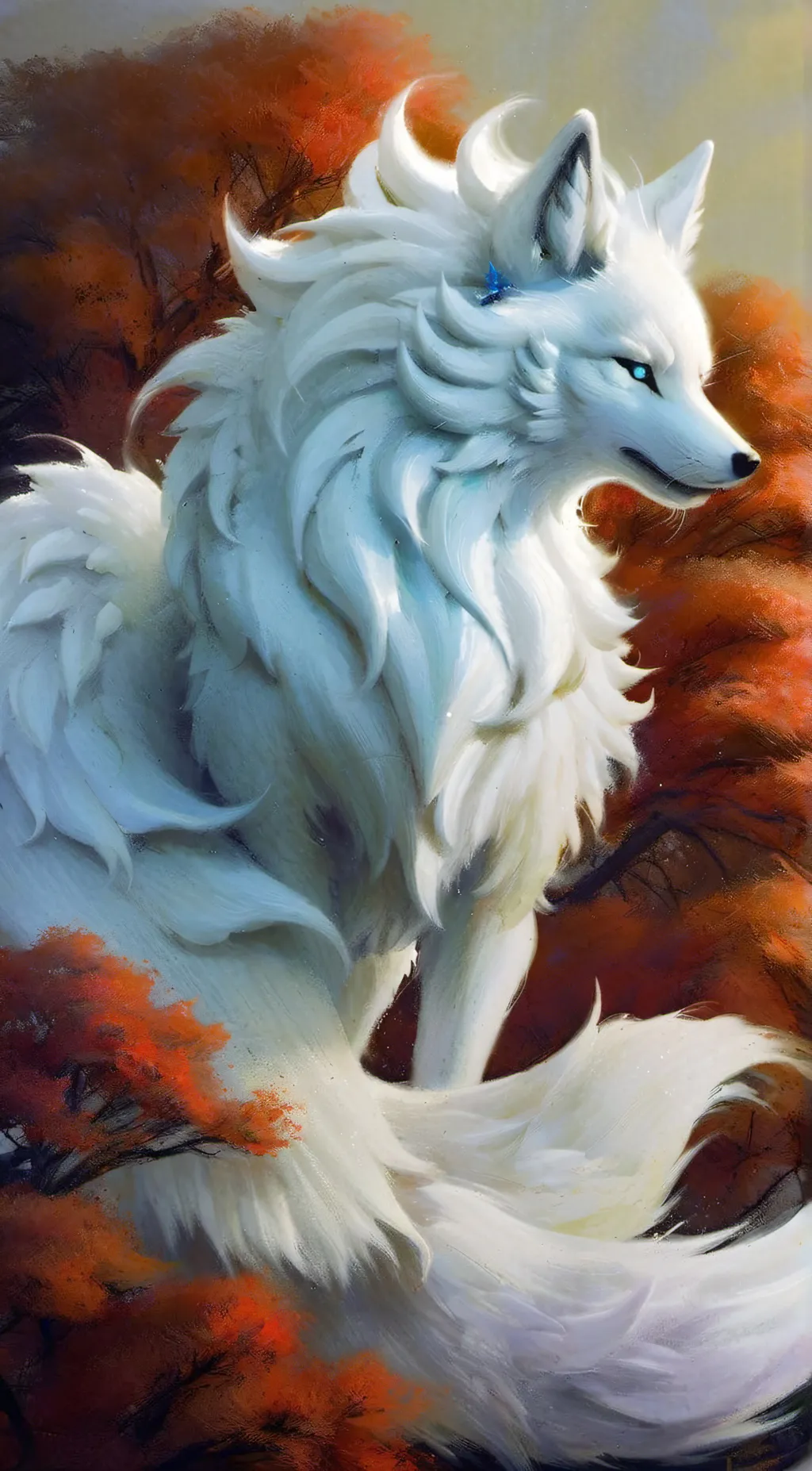 ai character: Kitsune background