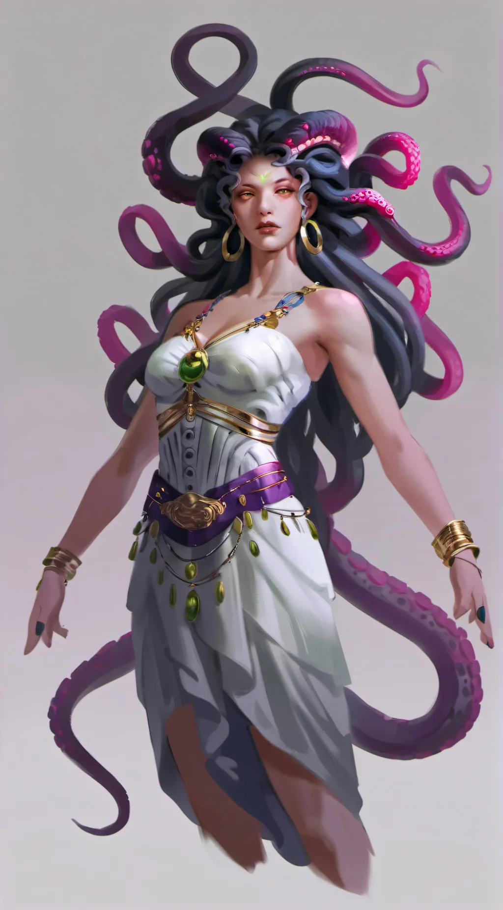 ai character: Medusa background