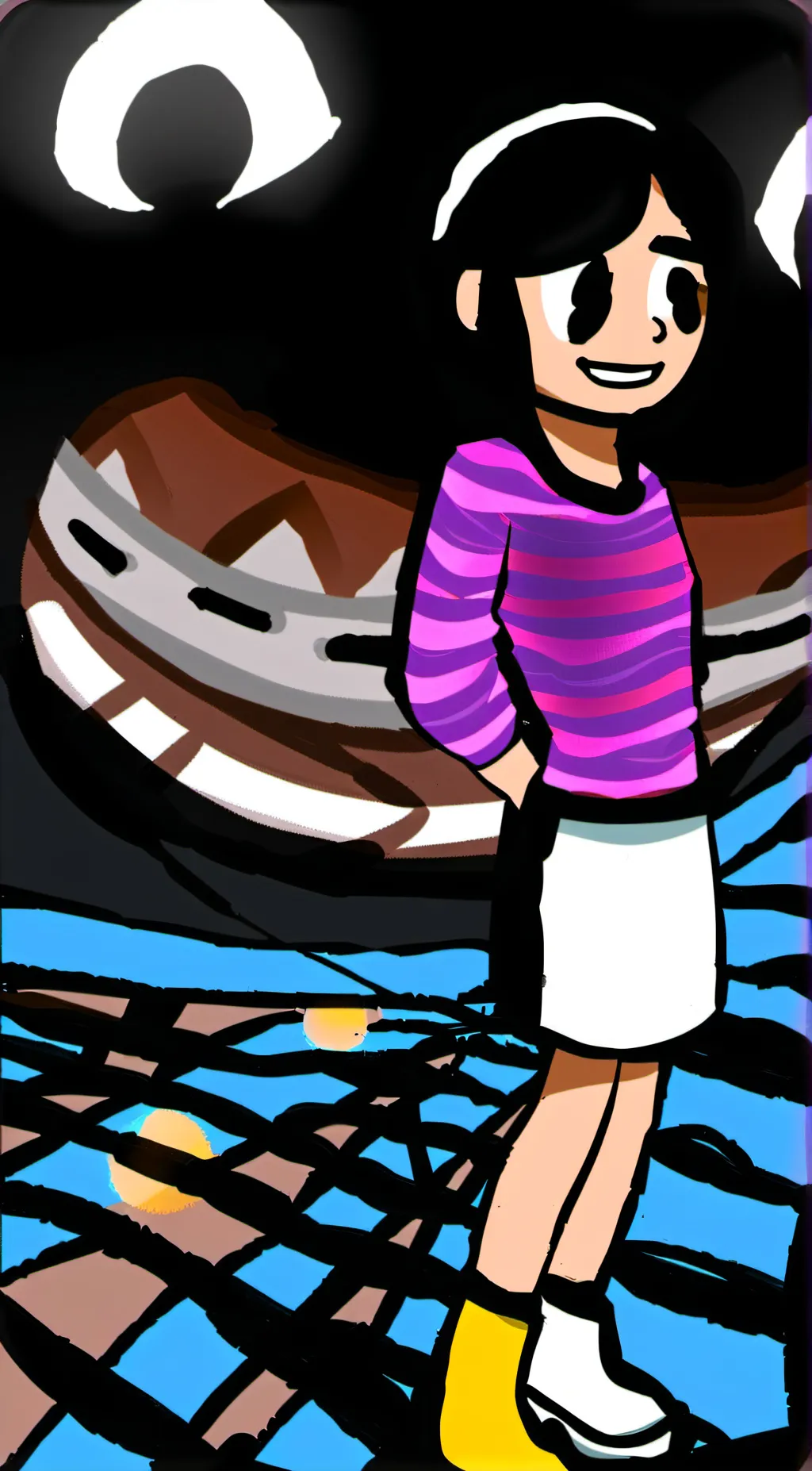 ai character: QT (FNF) background
