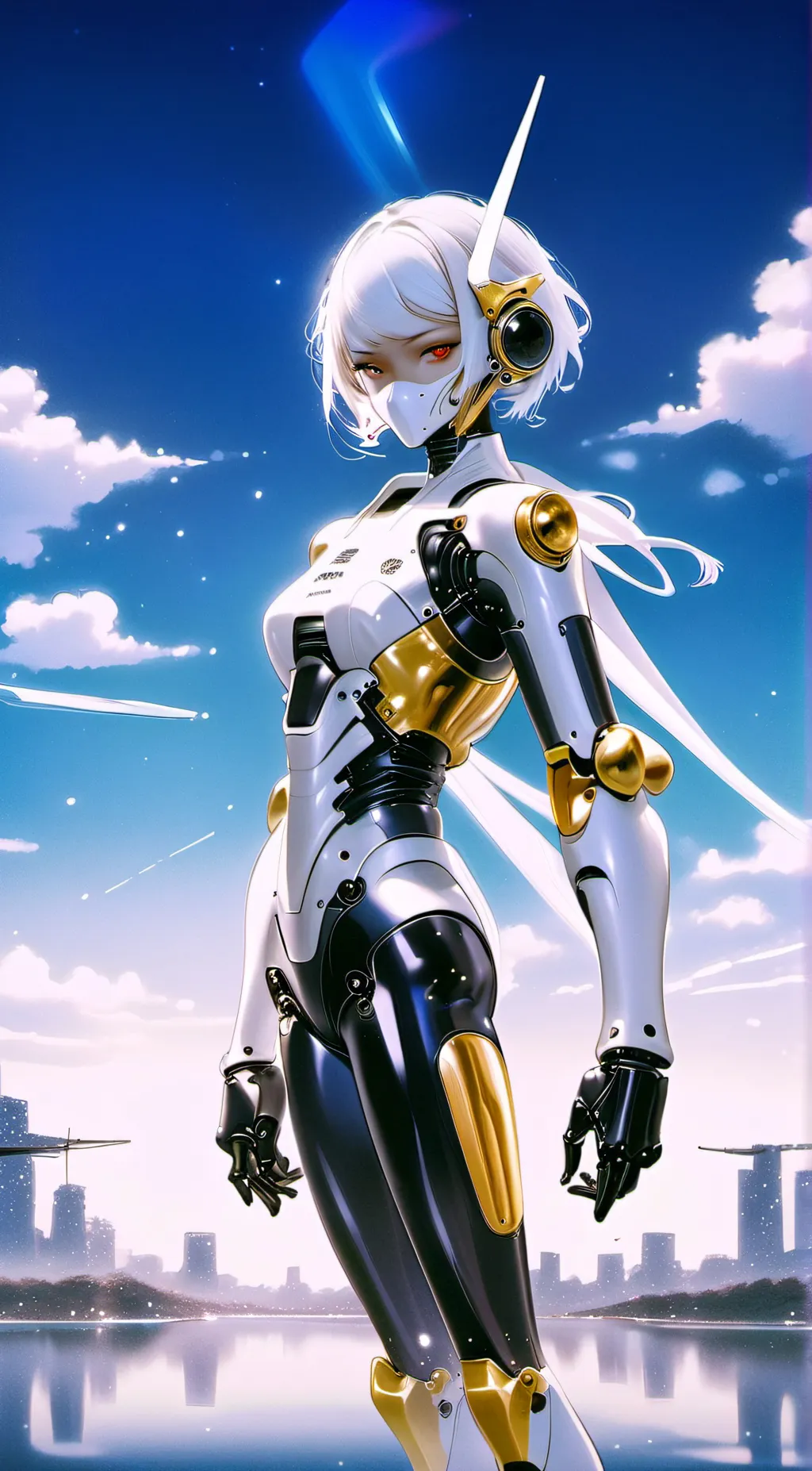ai character: Synth  background