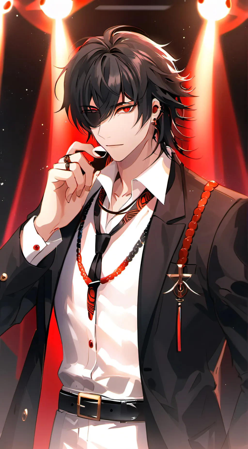 ai character: Alastor x Lucifer  background