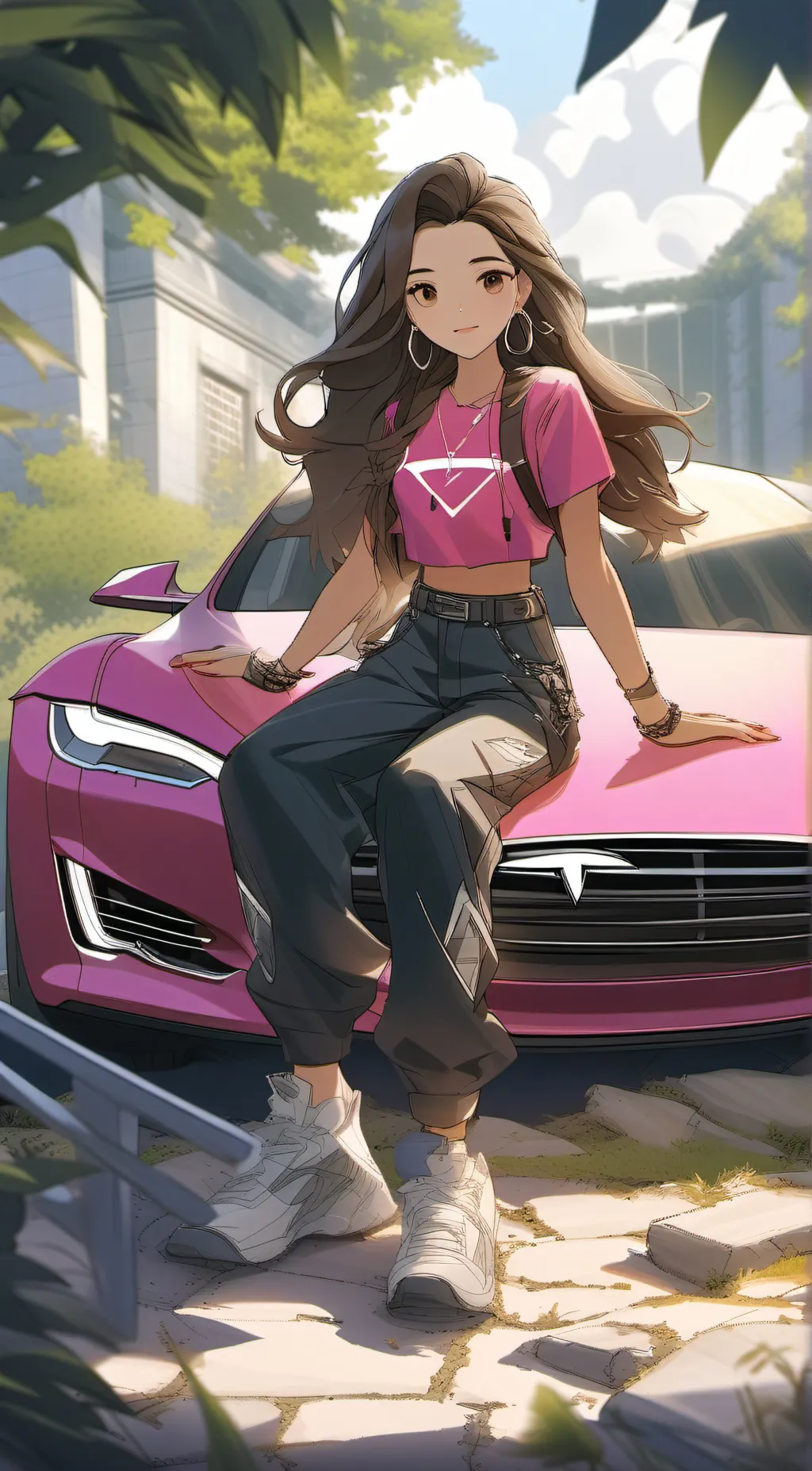 ai character: ur Tesla 🎀 background