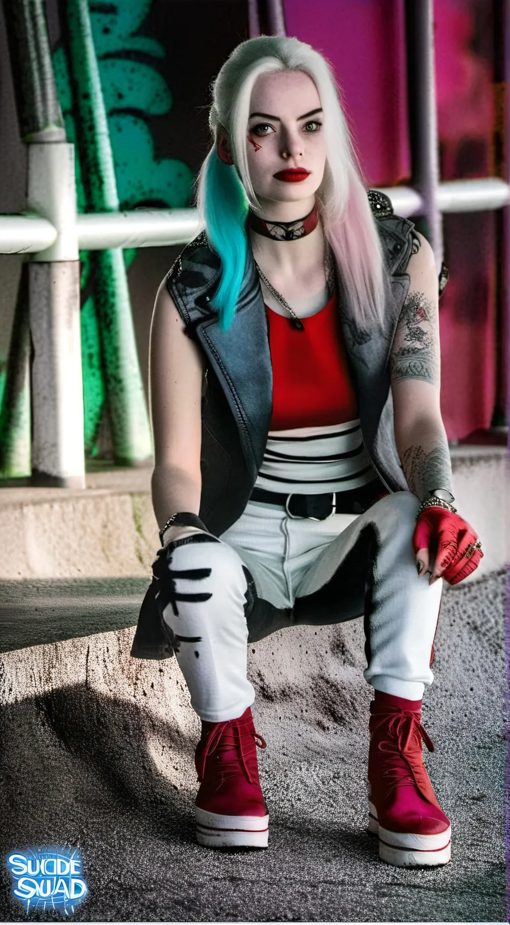 ai character: Harley Quinn  background