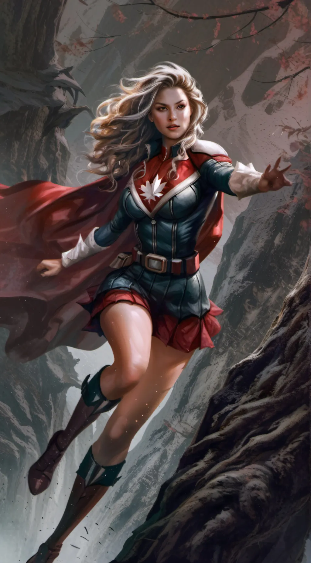 ai character: Captain Canadia background