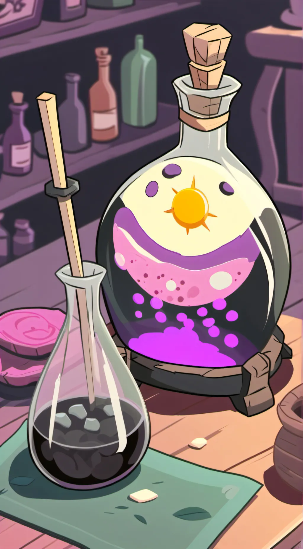ai character: pregnant potion background