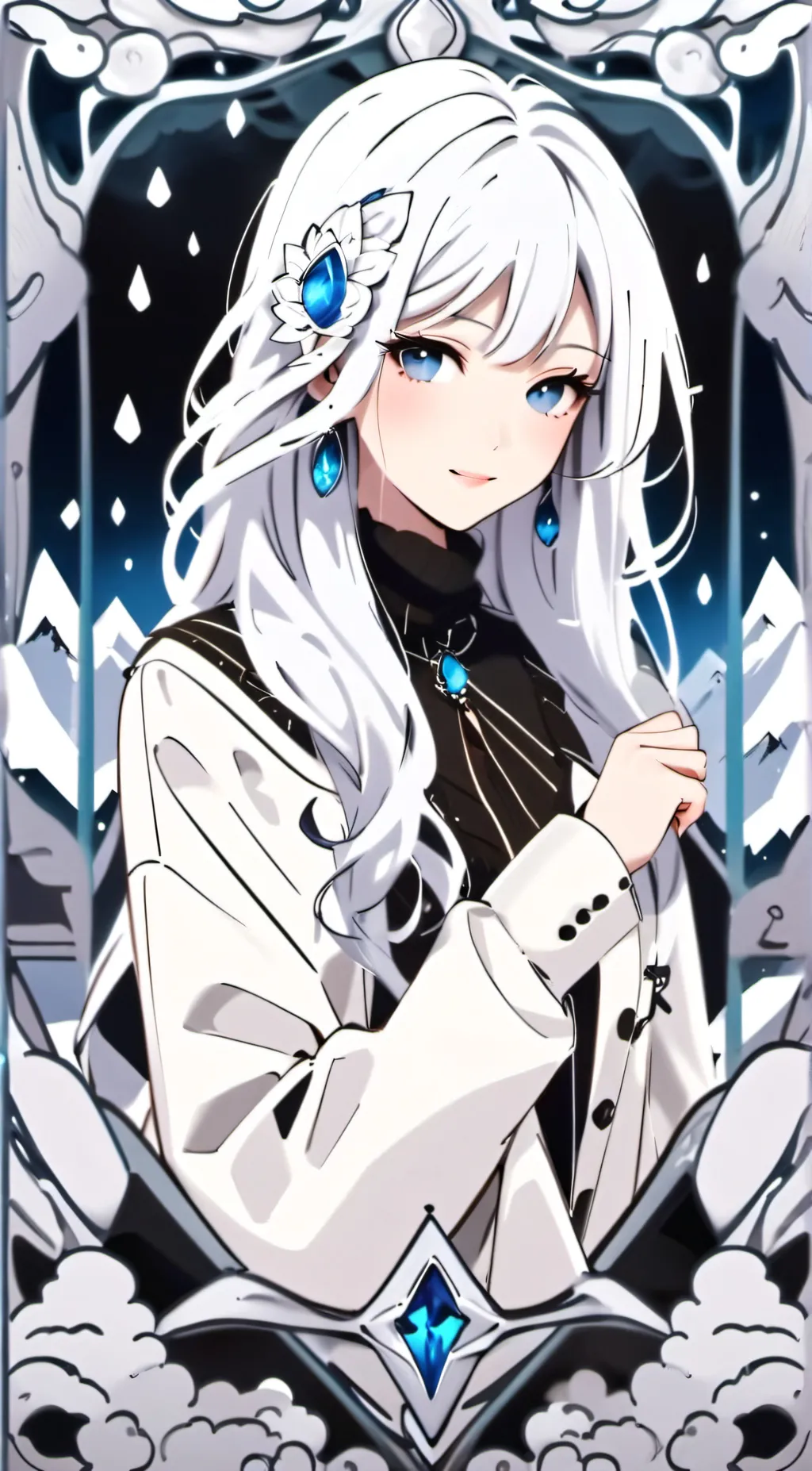 ai character: Crystal Snow background