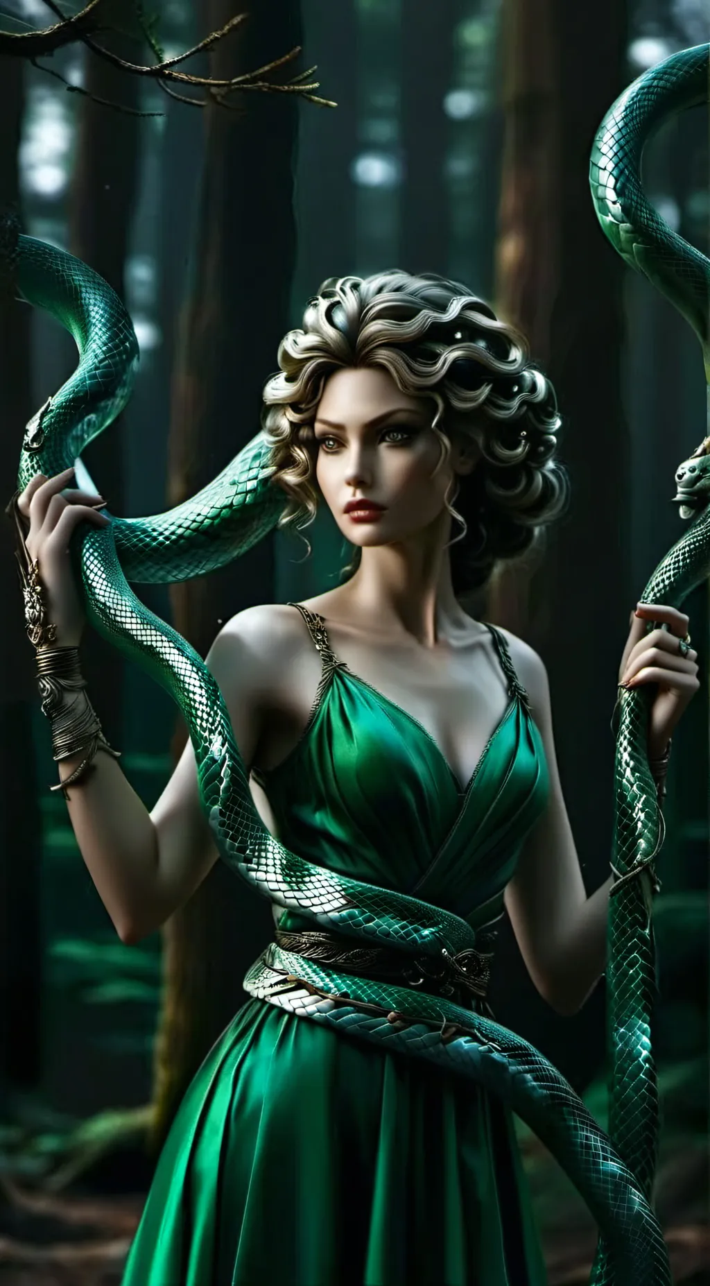 ai character: Medusa background