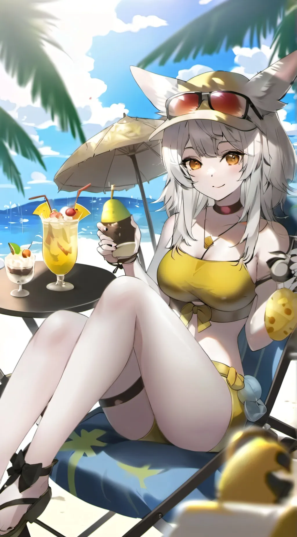 ai character: pikachu (summer) background