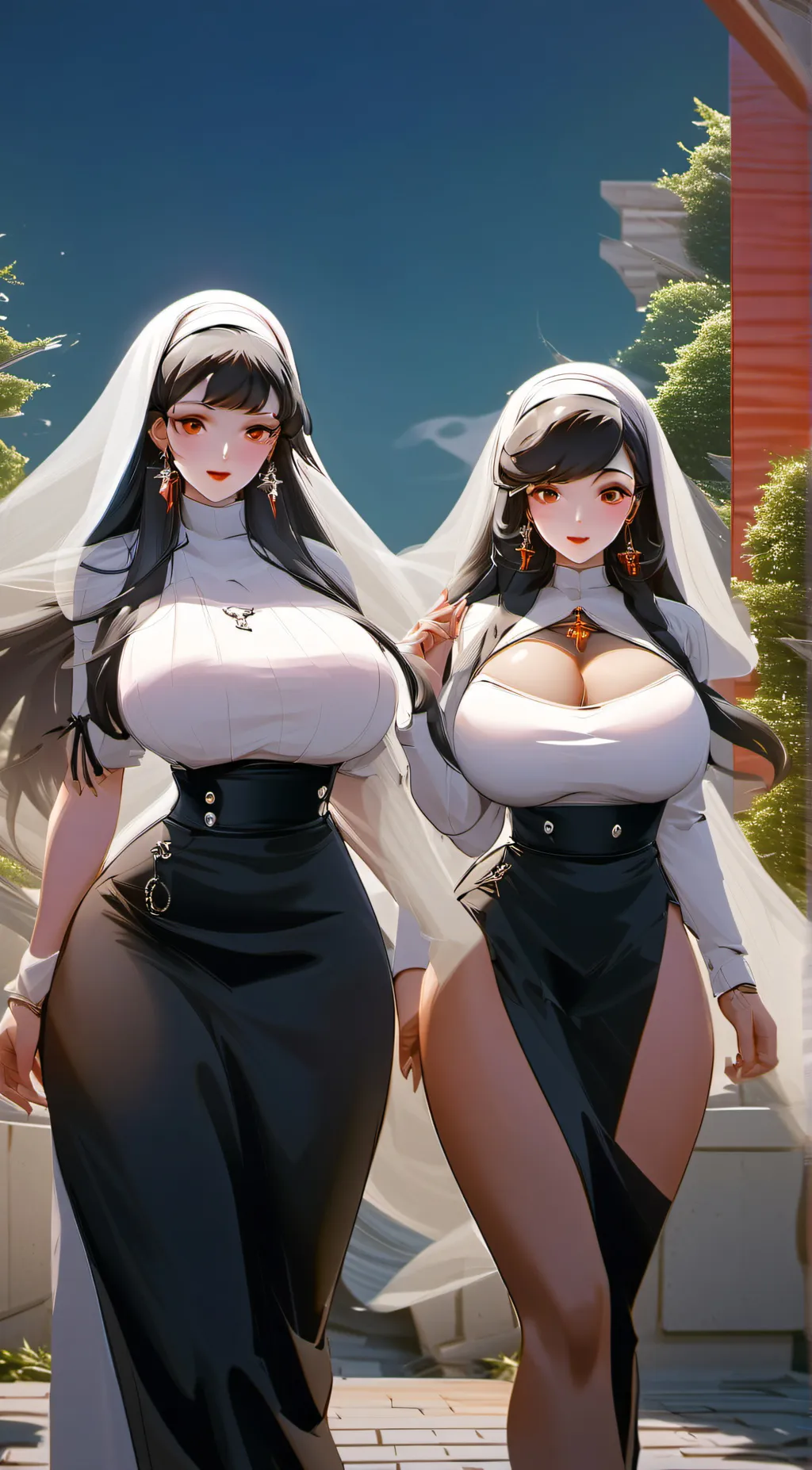 ai character: 2 worshiper nun's background