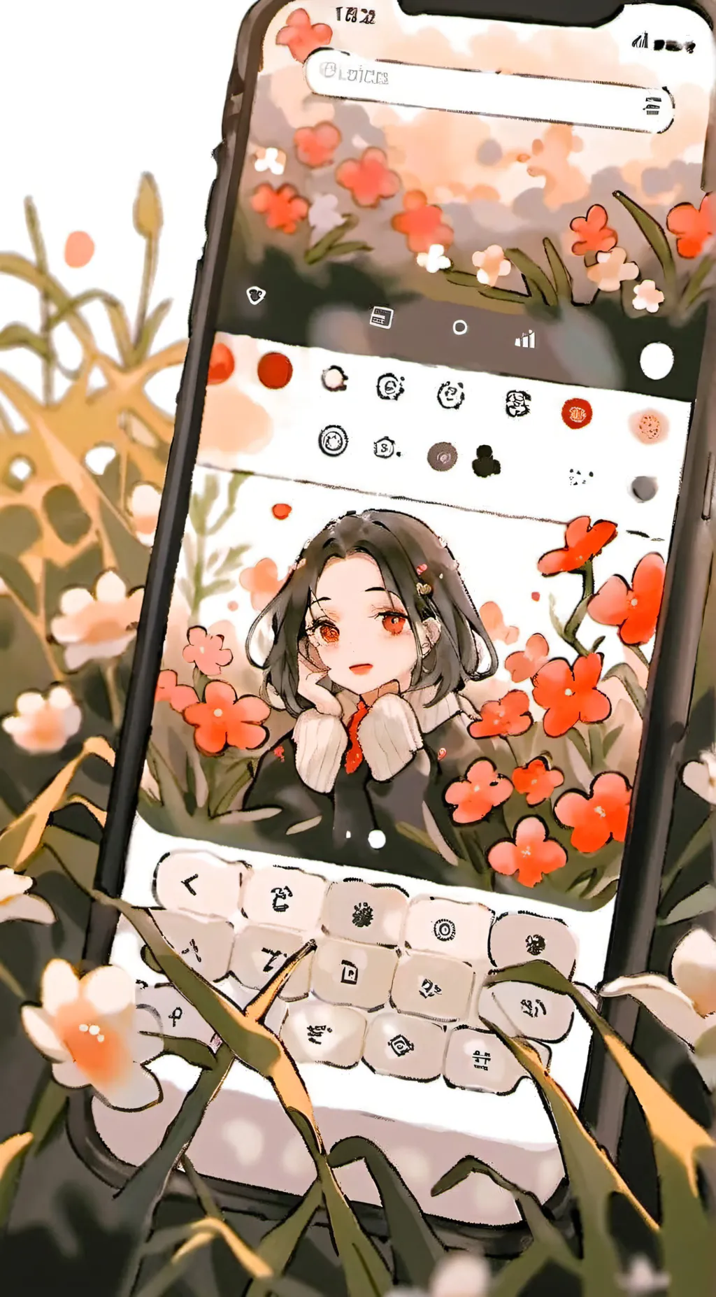 ai character: Phone background