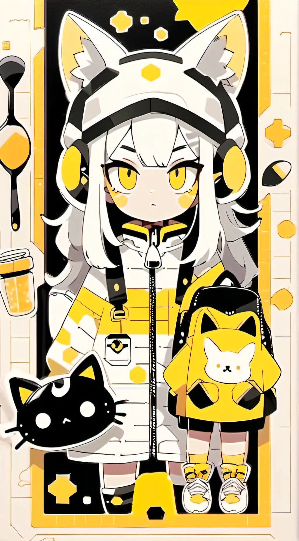 ai character: honey the cat background