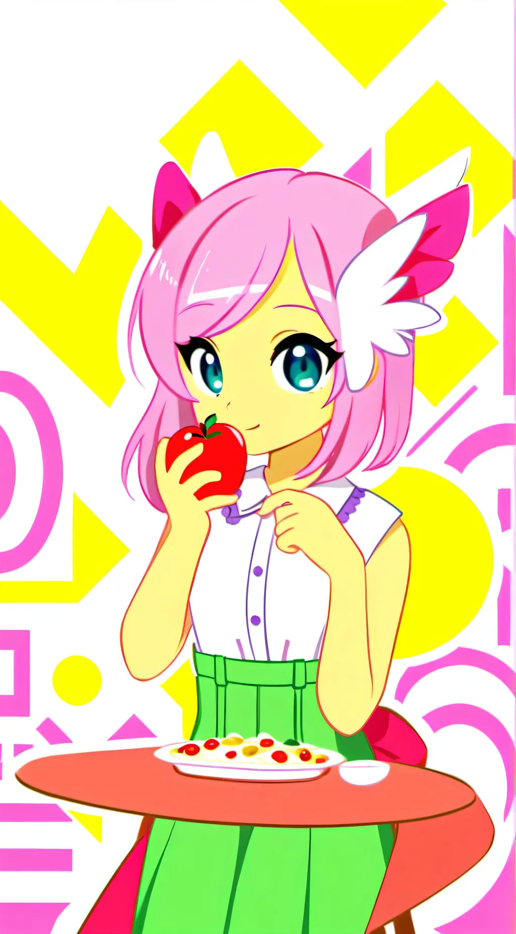 ai character: Fluttershy  background