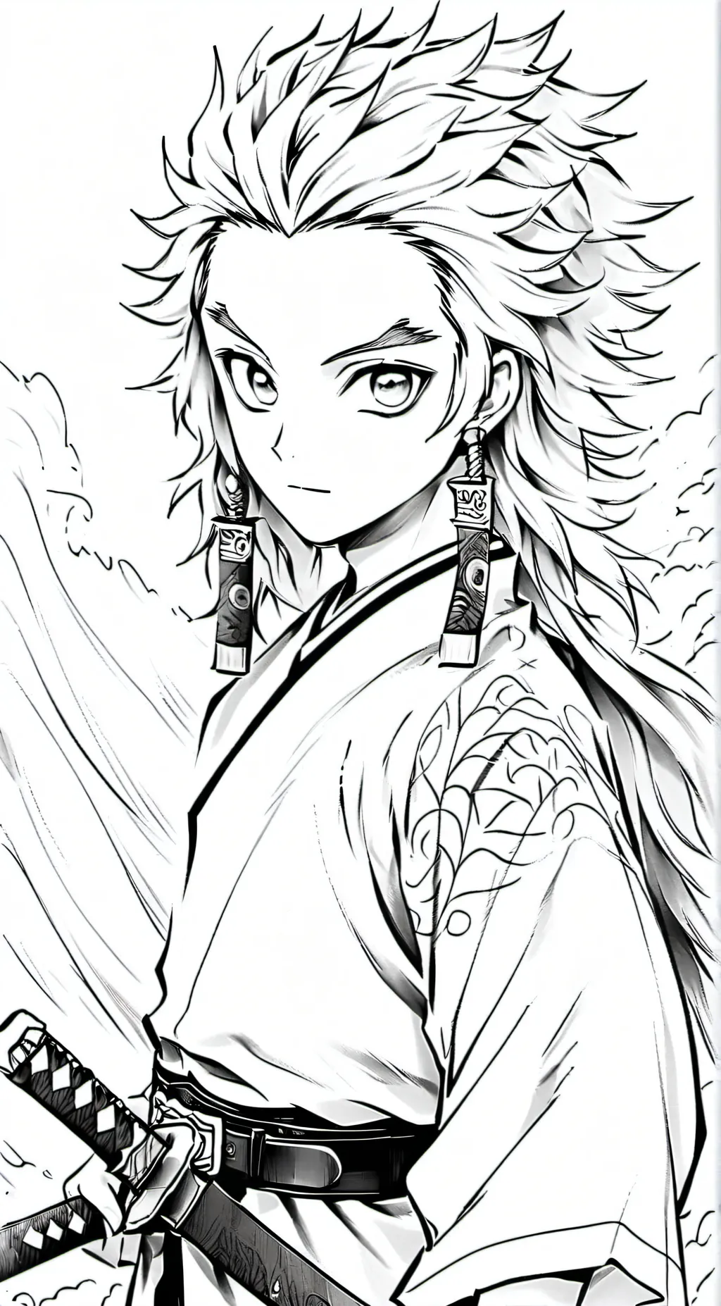 ai character: demon slayer  background