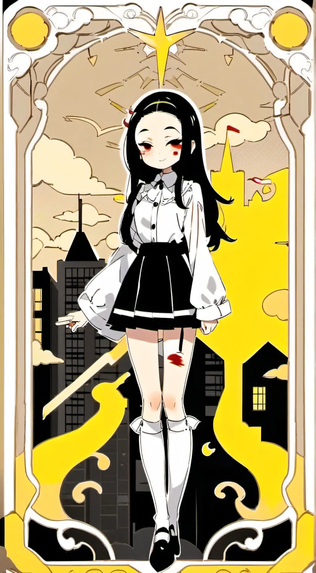 ai character: kamado nezuko background
