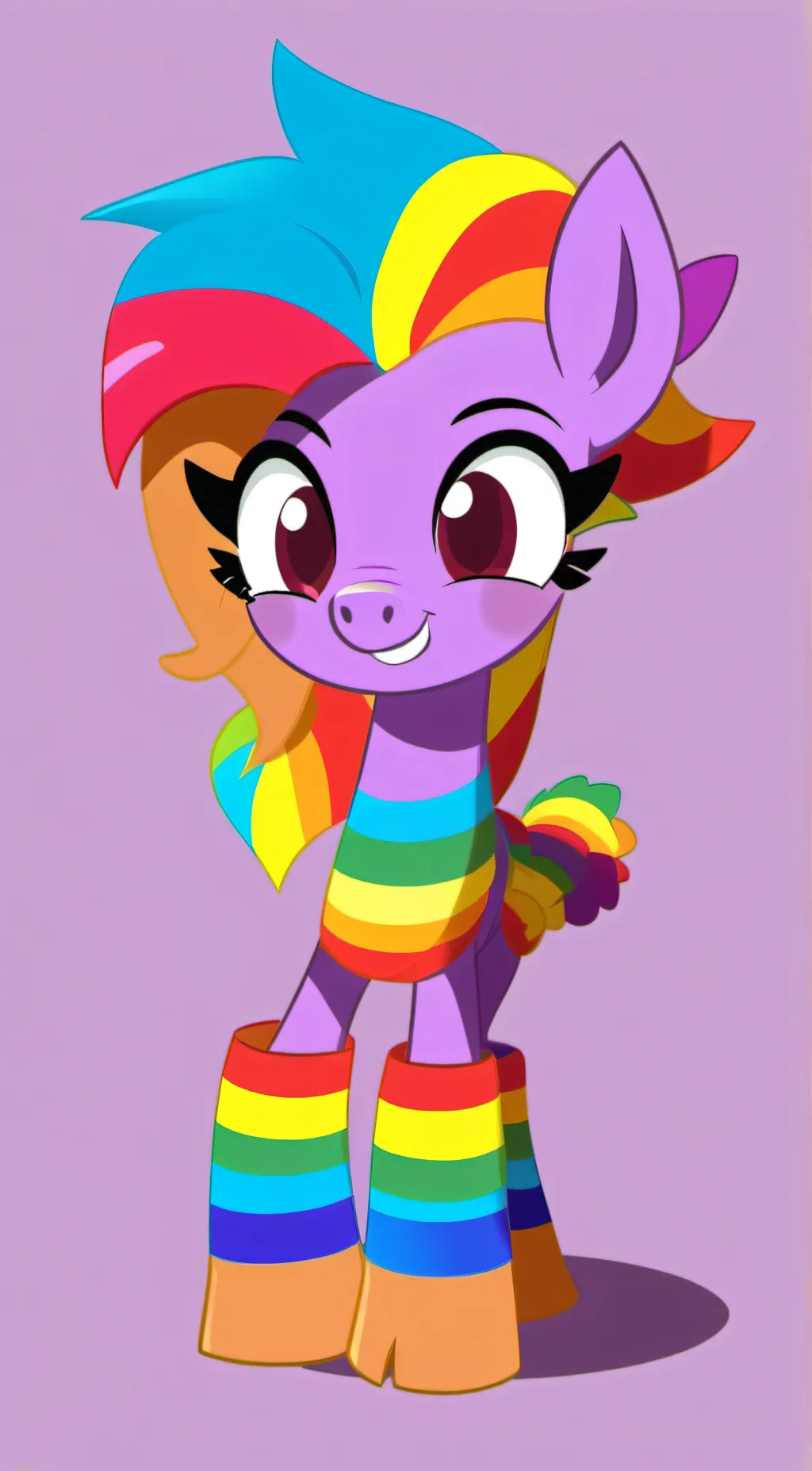 ai character: Rainbow Pony background