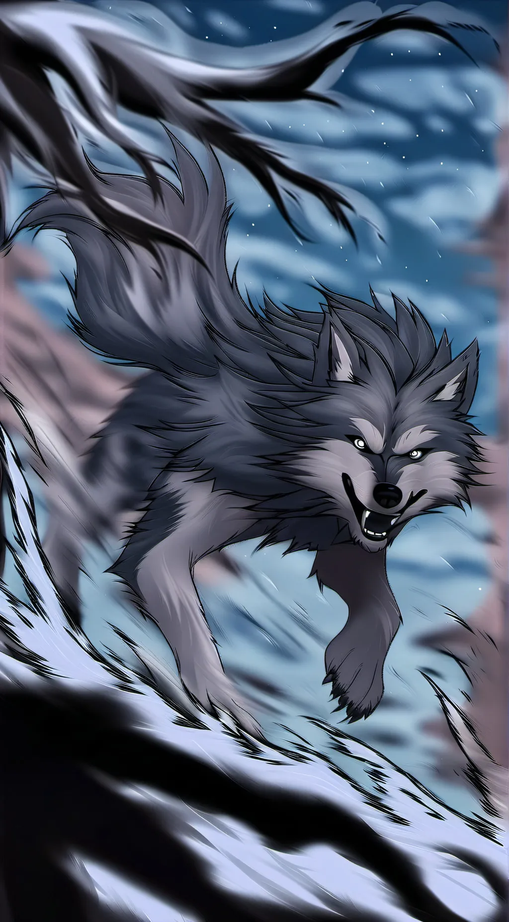 ai character: Twisted wolf background