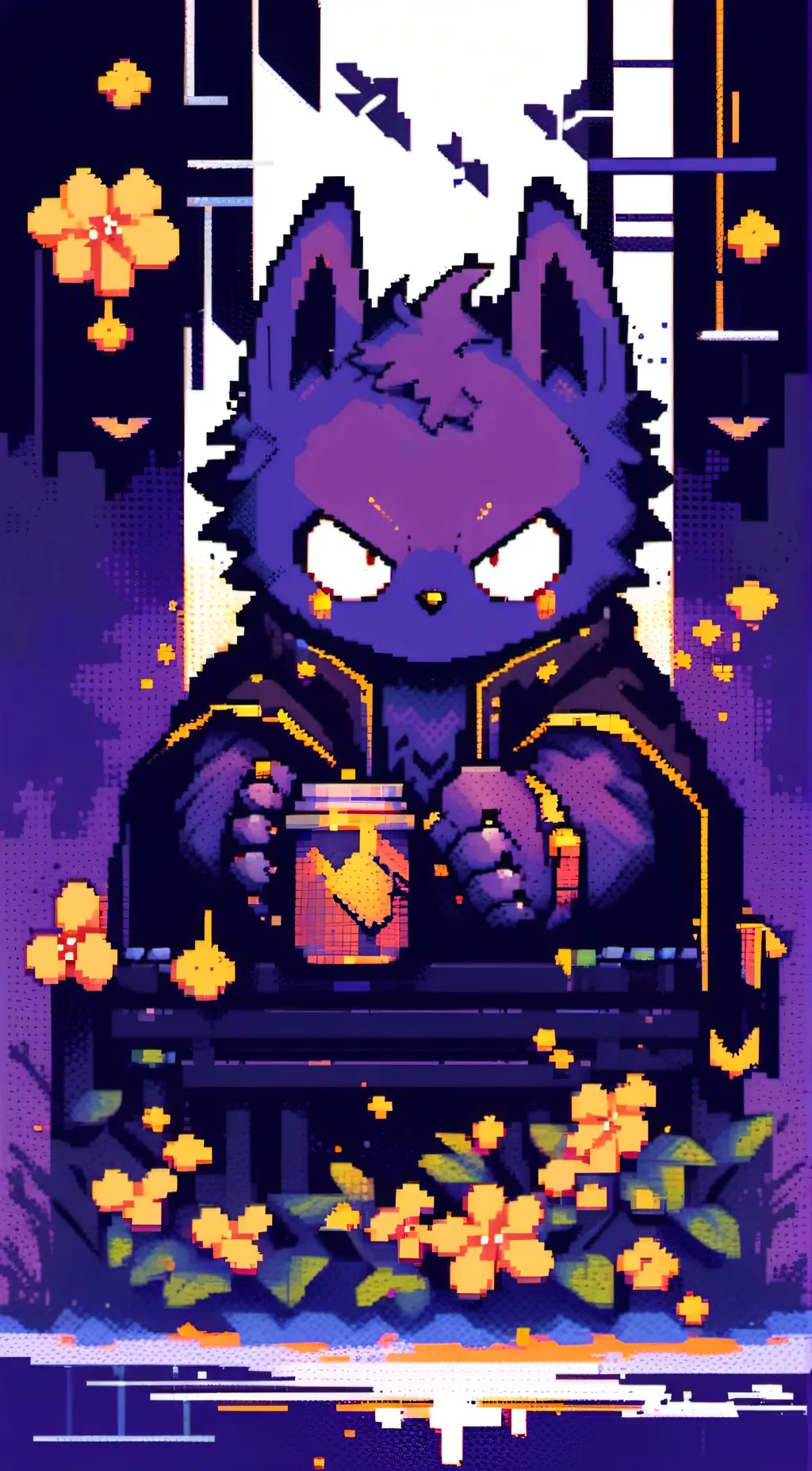ai character: Poxel background