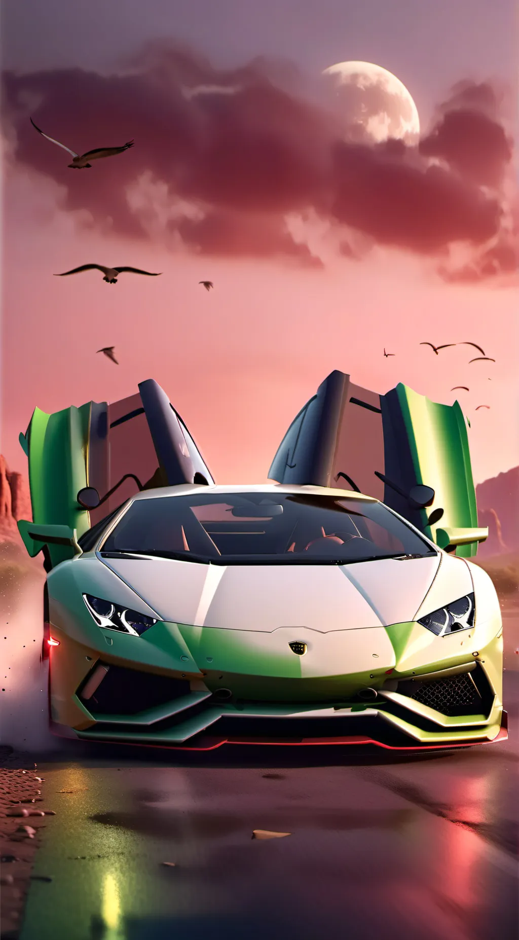 ai character: Lamborghini background